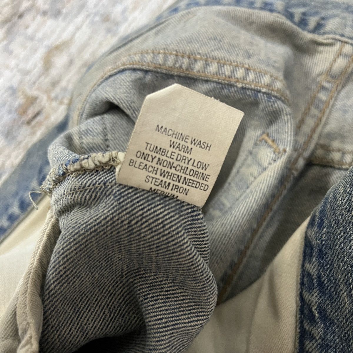 RRL Ralph Lauren × Vintage Vintage RRL Double RL Washed Denim Jeans USA Size US 34 / EU 50 - 13 Thumbnail