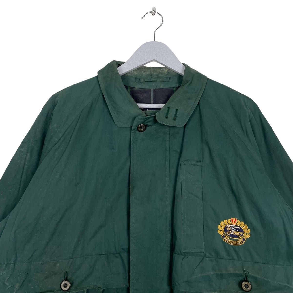 Burberry × Burberry Prorsum 💥80s BURBERRYS PRORSUMS GREEN COTTON JACKET Size US L / EU 52-54 / 3 - 3 Thumbnail