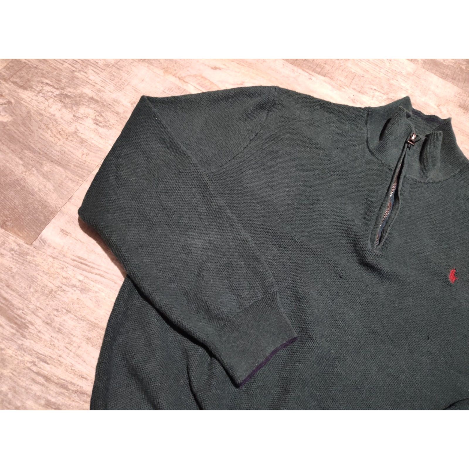 Polo Ralph Lauren Polo Ralph Lauren Men Sweater L Green Cotton Knit Quarter Zip Mock Neck Pullover Golf Walking Size US L / EU 52-54 / 3 - 4 Thumbnail