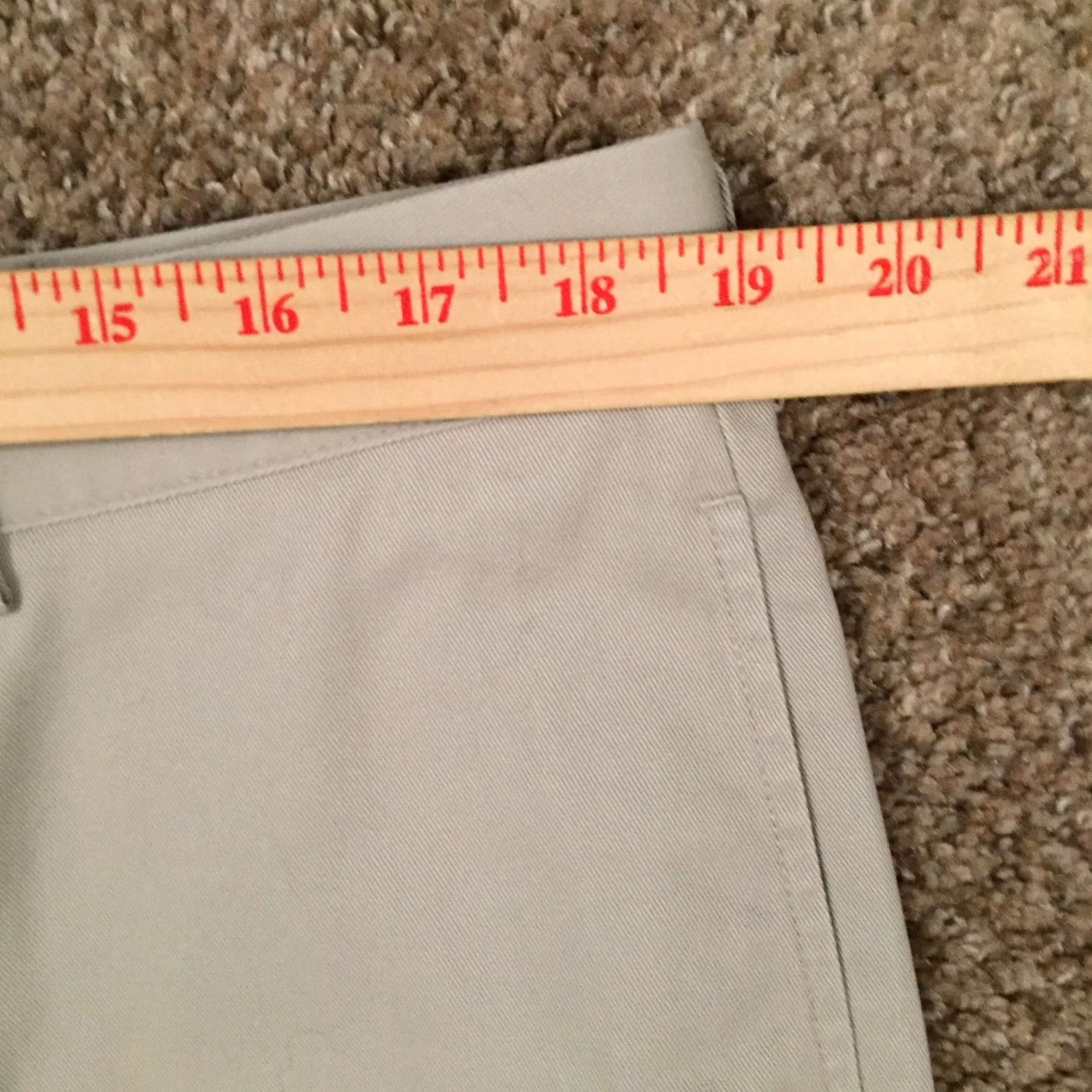 Vintage L.L. Bean Pants Mens Size 38 Beige Flat Front Chino Straight Leg 28in Inseam Size US 38 / EU 54 - 3 Thumbnail