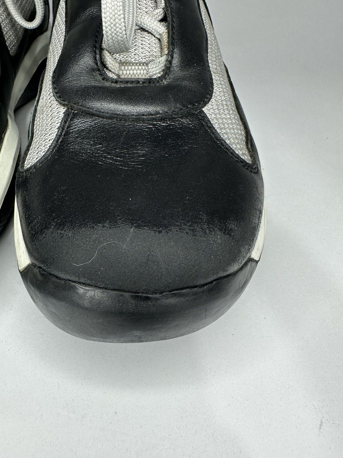 Prada Prada America’s Cup Black Leather And Grey Mesh Sneakers. Size US 11.5 / EU 44-45 - 6 Thumbnail