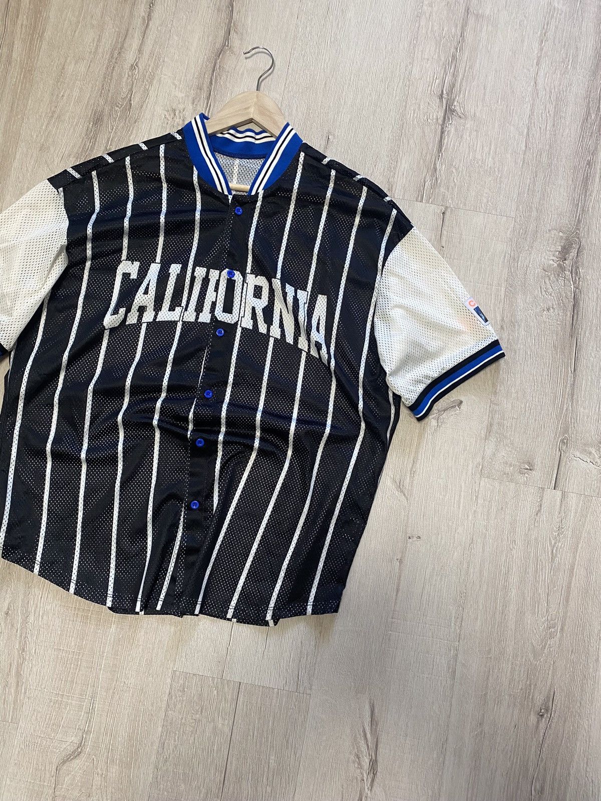 Vintage Mesh Shirt California Logo Rugby Style Size US L / EU 52-54 / 3 - 1 Thumbnail