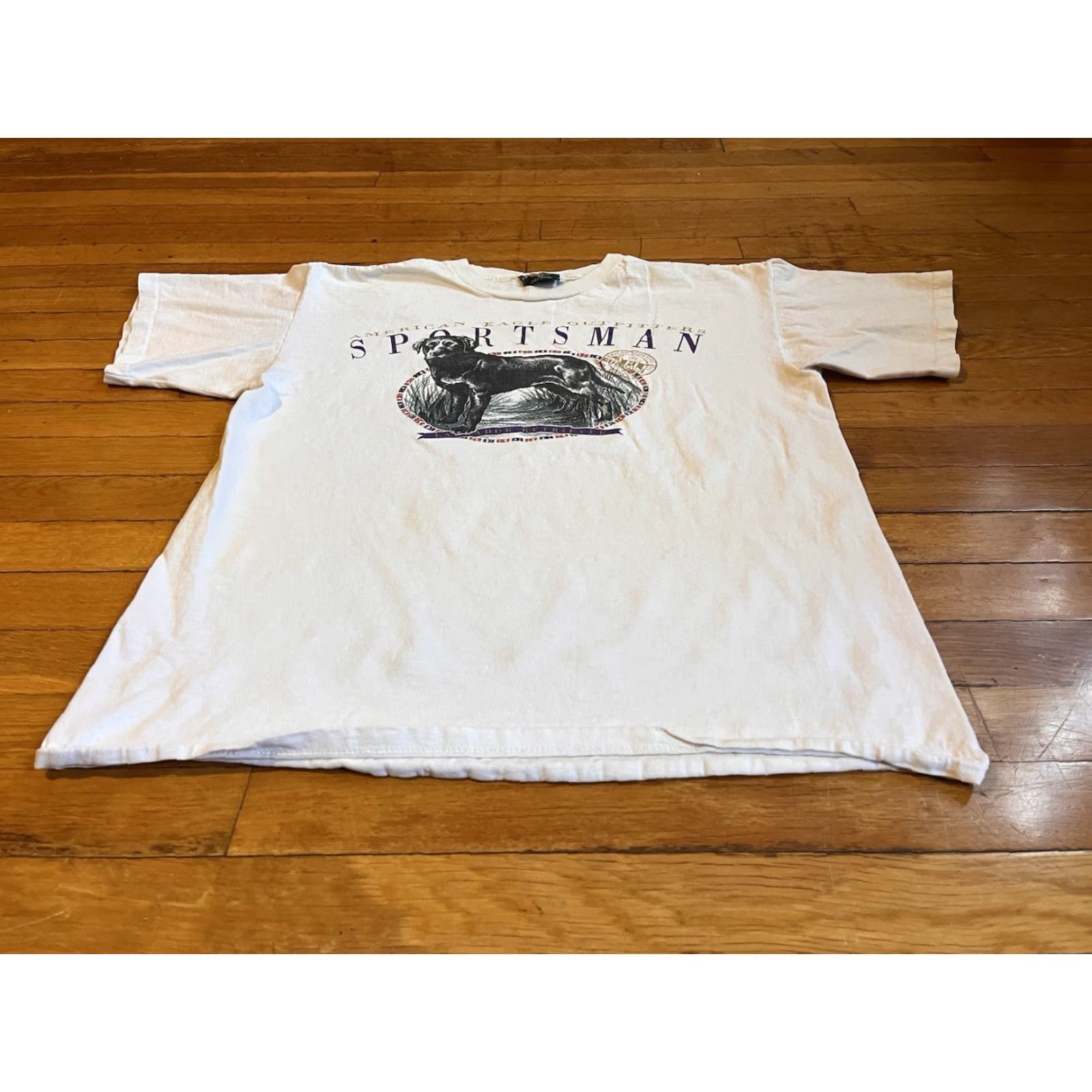 American Eagle Outfitters VINTAGE American Eagle Outfitters Shirt Men’s XL White Labrador Retriever Dog Graphic Print Crew Neck Short Sleeve 90s Size US XL / EU 56 / 4 - 2 Thumbnail
