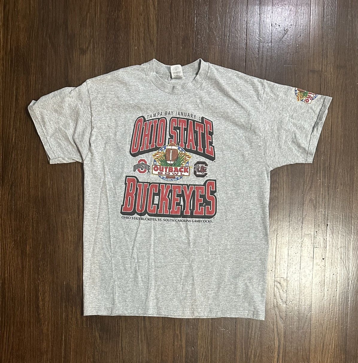 Fruit Of The Loom Vintage Ohio State outback bowl T-shirt 2002 Size US XL / EU 56 / 4 - 1 Thumbnail