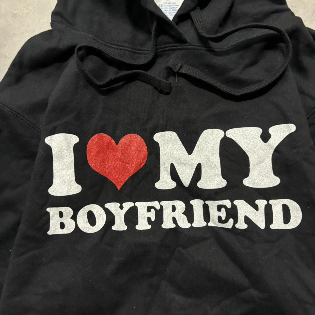 Japanese Brand × Vintage Crazy Vintage Y2K/2000s Grunge “I Love My Boyfriend” Cyber Scene Emo Hoodie! Size S / US 4 / IT 40 - 5 Thumbnail