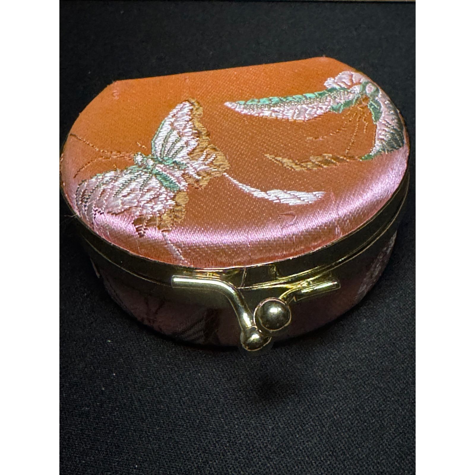 Other Vintage Silk Jewelry Box Kiss Closure with Mirror Size ONE SIZE - 2 Thumbnail