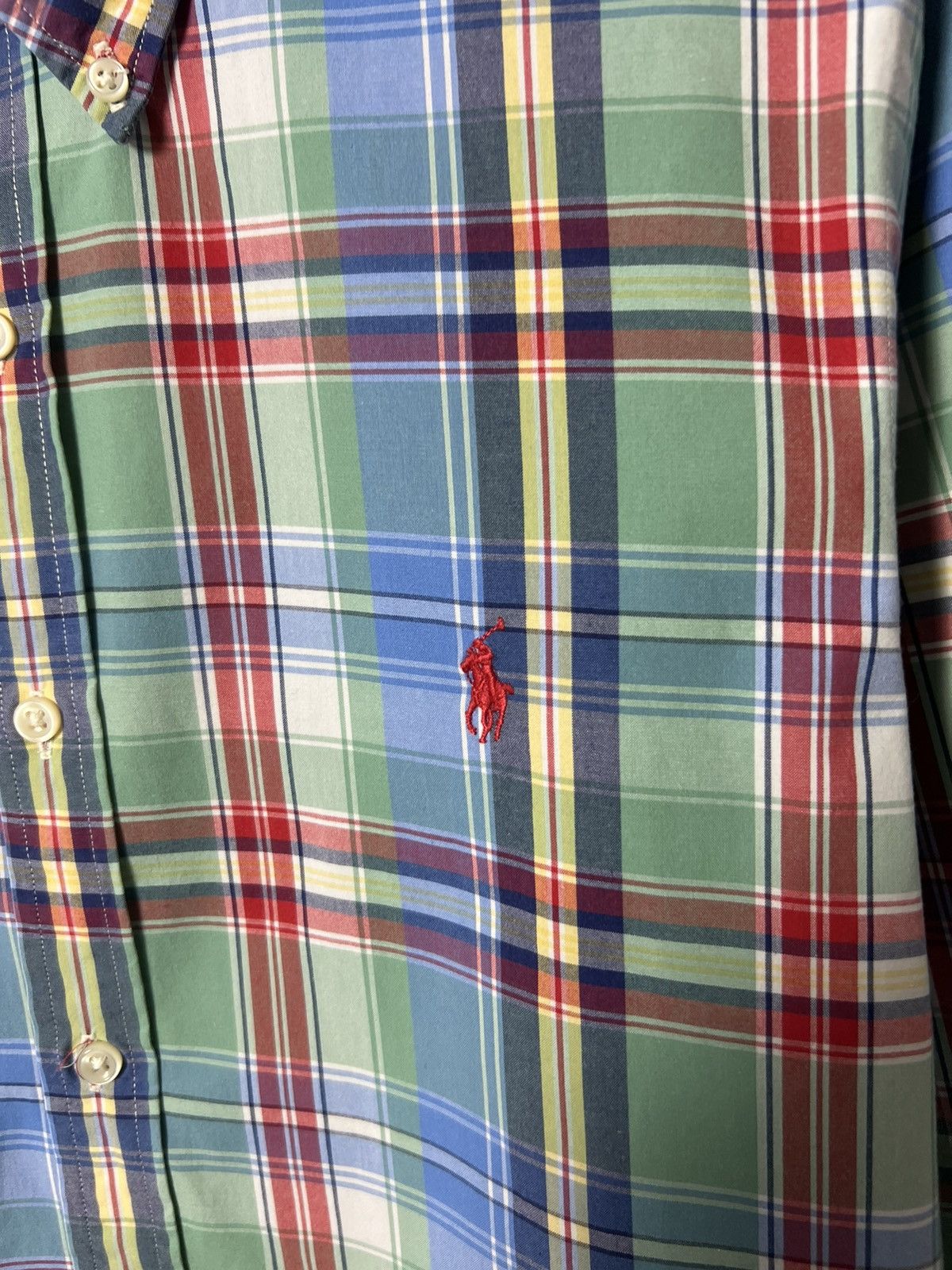 Polo Ralph Lauren Vintage Polo Ralph Lauren Plaid Button Long Sleeves Shirt Size US L / EU 52-54 / 3 - 4 Thumbnail