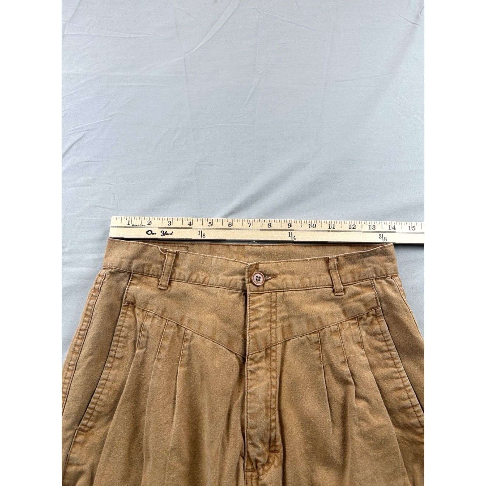 Vintage Rockies Pants 28 Regular Women’s 28x33.5 Western Pleated Brown Tan High Rise Chino Size 28" / US 6 / IT 42 - 5 Thumbnail