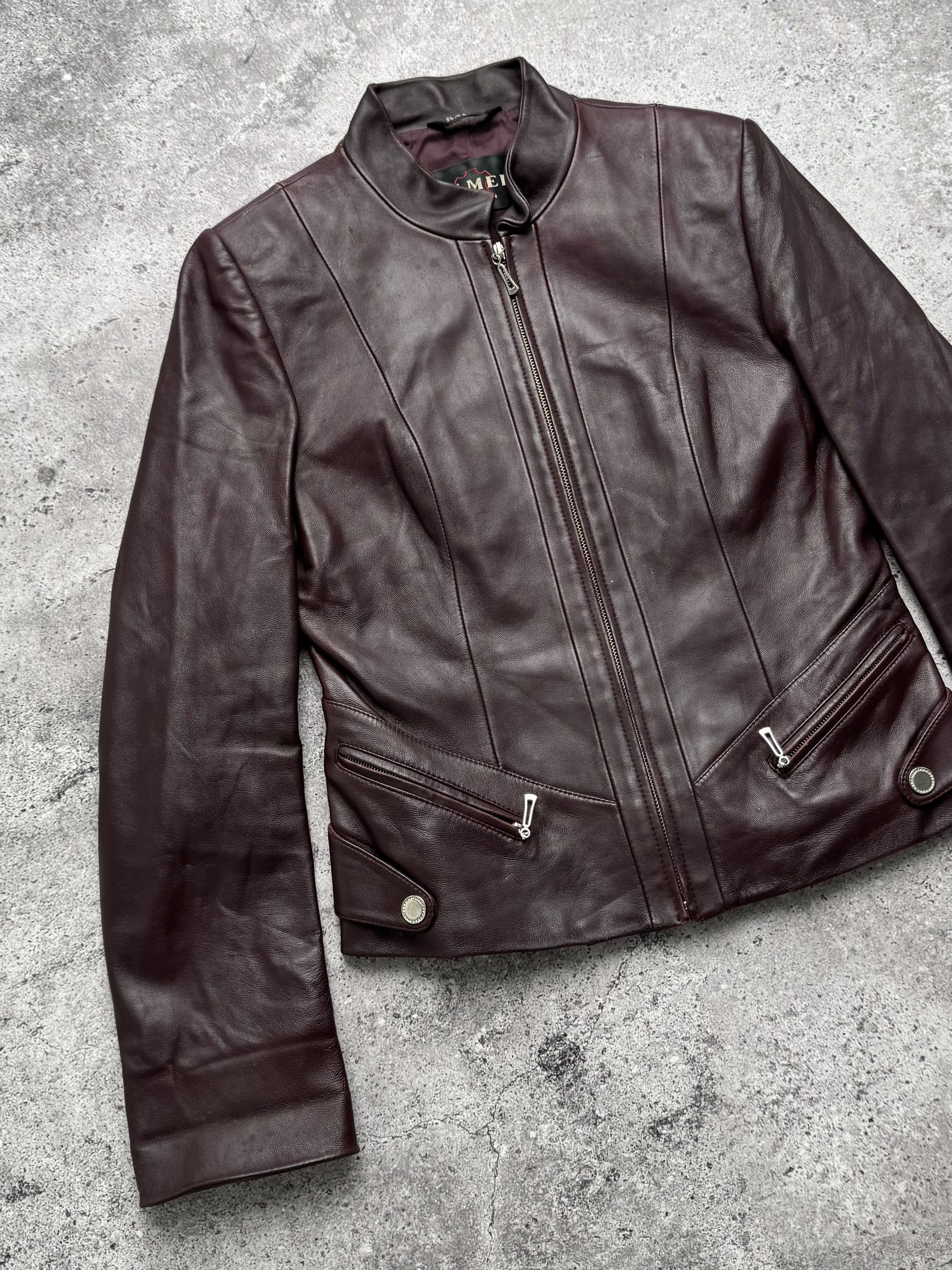 Vintage Vintage Cropped Leather Jacket C5(V402) Size S / US 4 / IT 40 - 2 Thumbnail