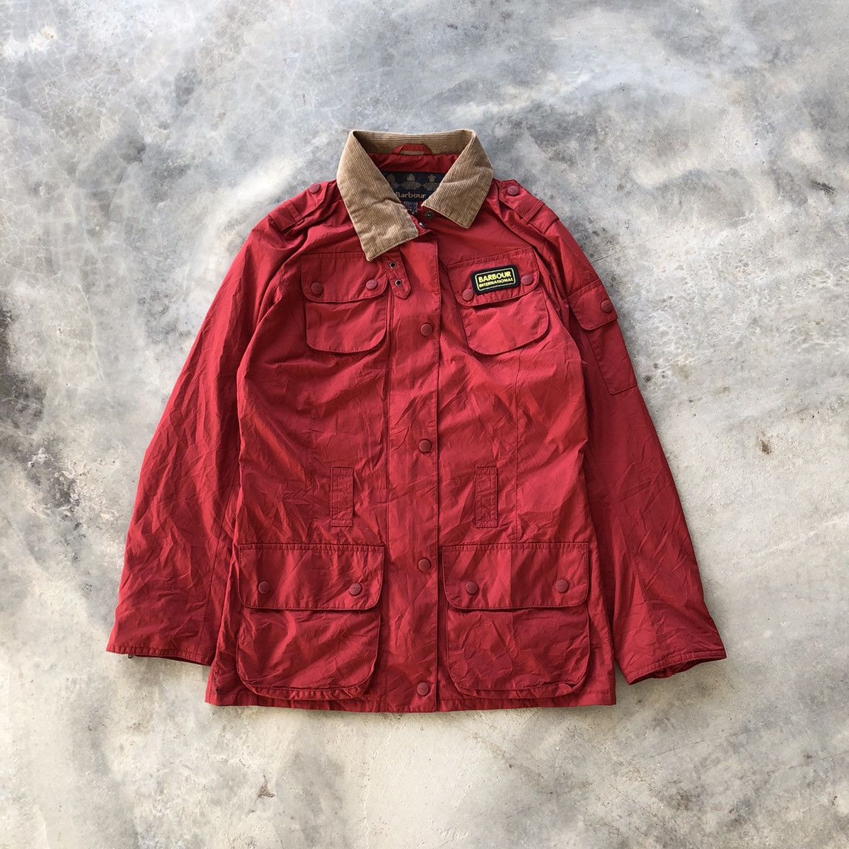 image of Barbour Nice Multipockets Design Jacket in Red, Women's (Size Small)