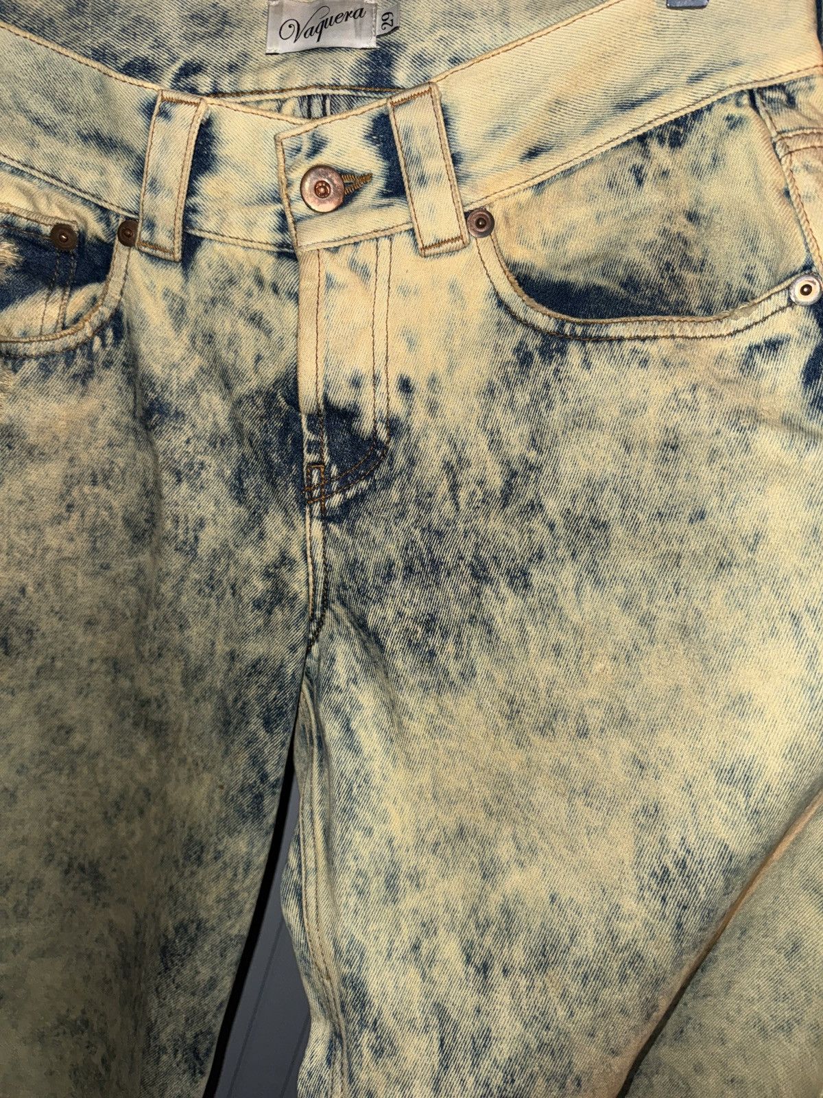 Vaquera Vaquera Distressed Acid Wash Baggy Denim Made In Italy Size US 29 - 6 Thumbnail
