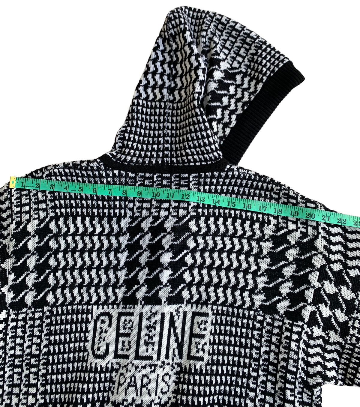 Celine Celine Paris Logo Knitted Hoodie Size S / US 4 / IT 40 - 24 Thumbnail