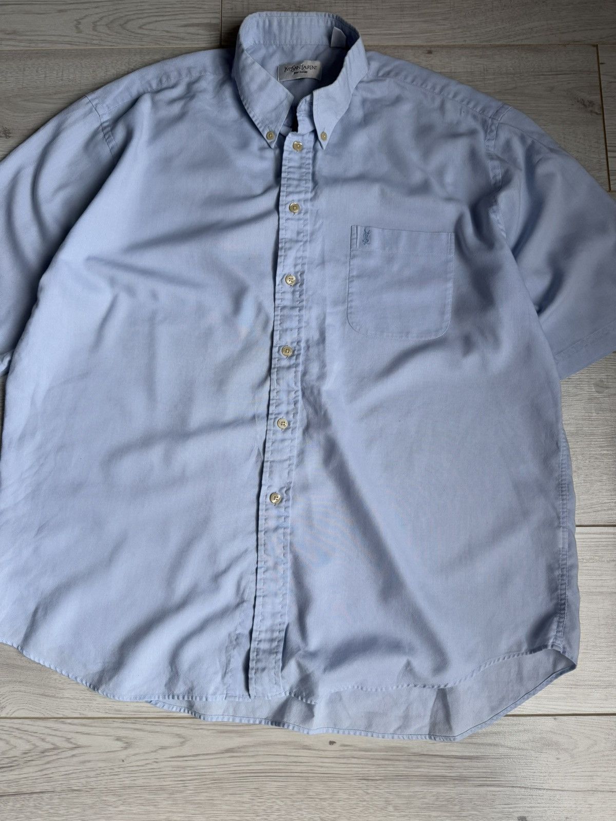 Vintage × Yves Saint Laurent Vintage YSL Yves Saint Laurent shirt Size US L / EU 52-54 / 3 - 4 Thumbnail