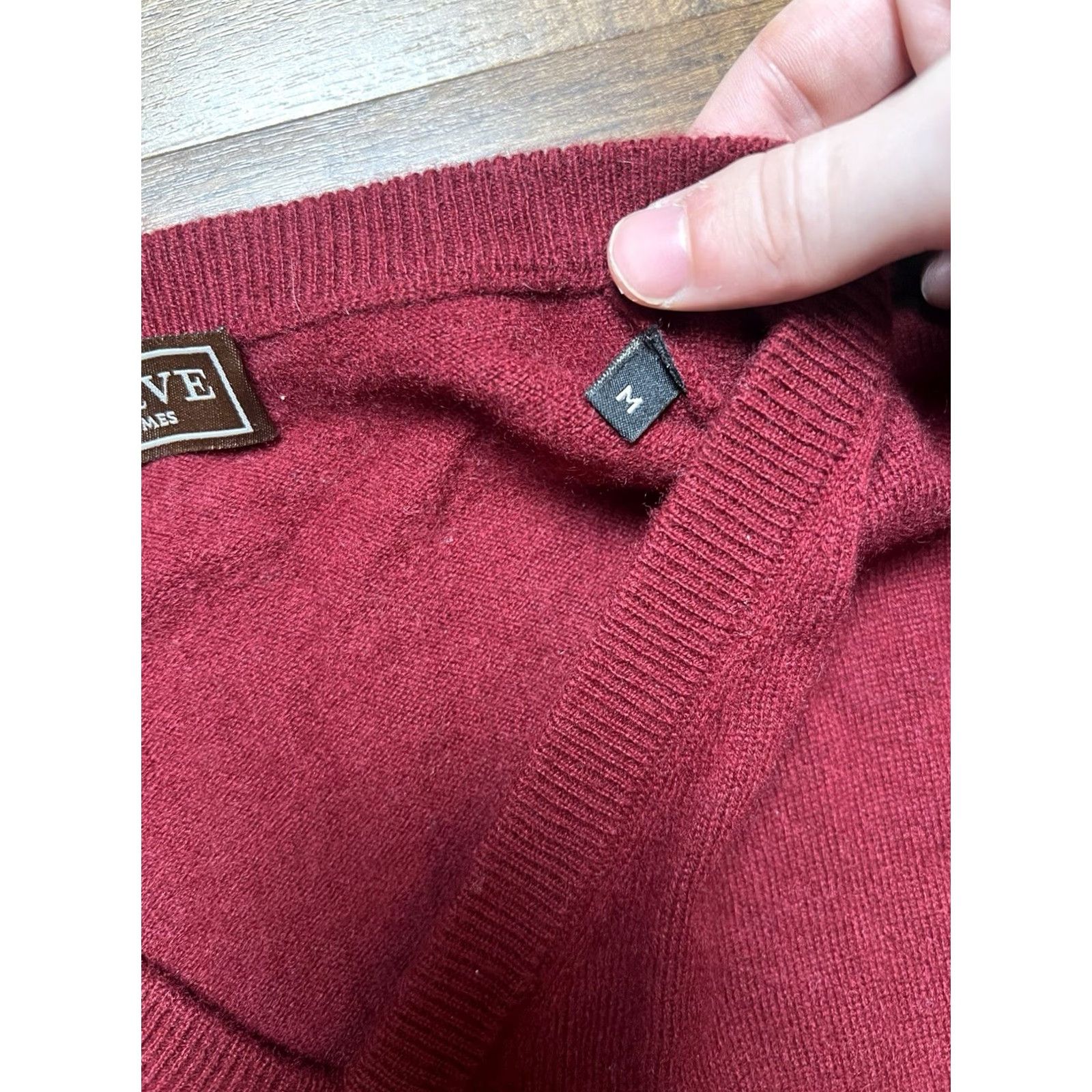 Vintage Patrick James Reserve Mens Sweater Burgundy Red V-Neck 100% Cashmere Medium Knit Pullover Size US M / EU 48-50 / 2 - 5 Thumbnail