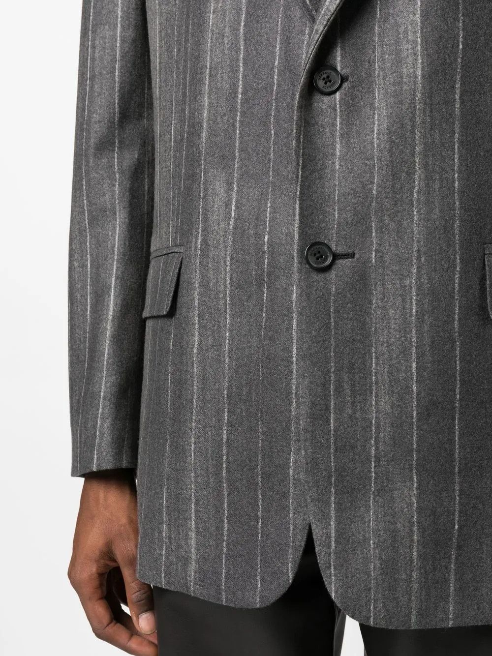Versace o1y0425 Stripes Blazer in Lead Size US M / EU 48-50 / 2 - 2 Thumbnail