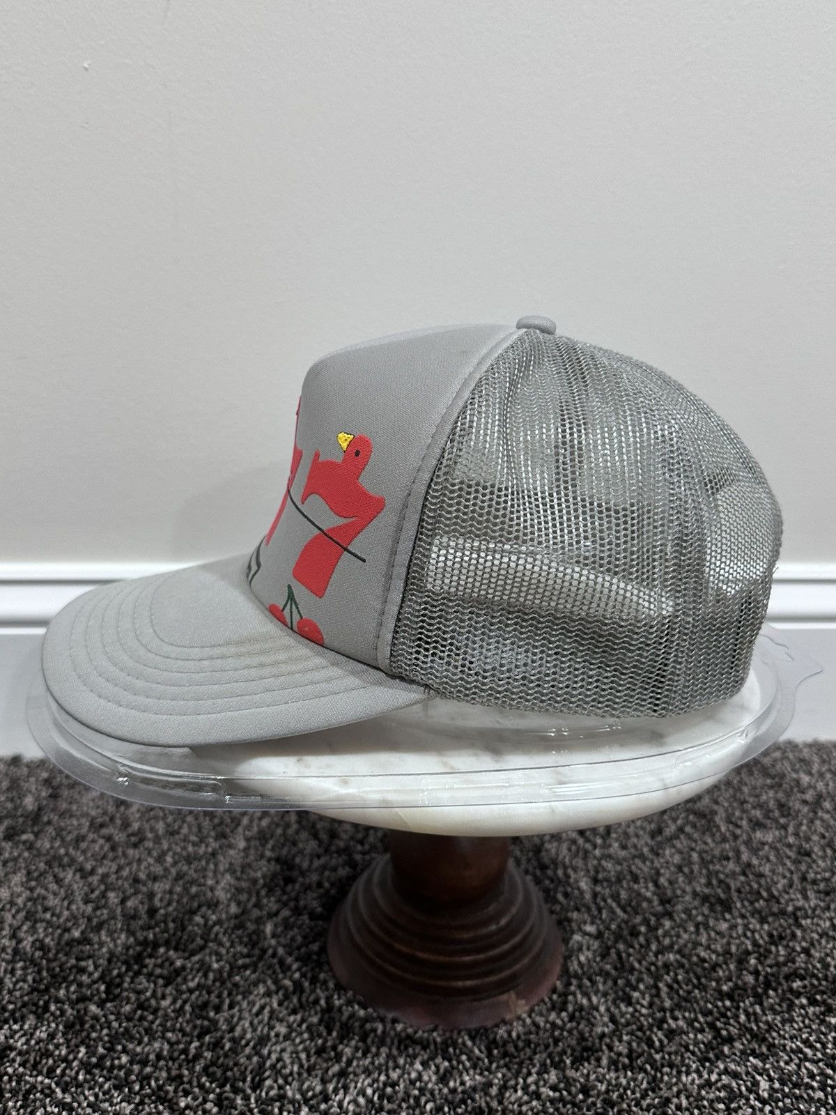 Kapital Kapital OG Lucky Battery Bird 777 Lottery Grey Trucker Hat Size ONE SIZE - 4 Thumbnail