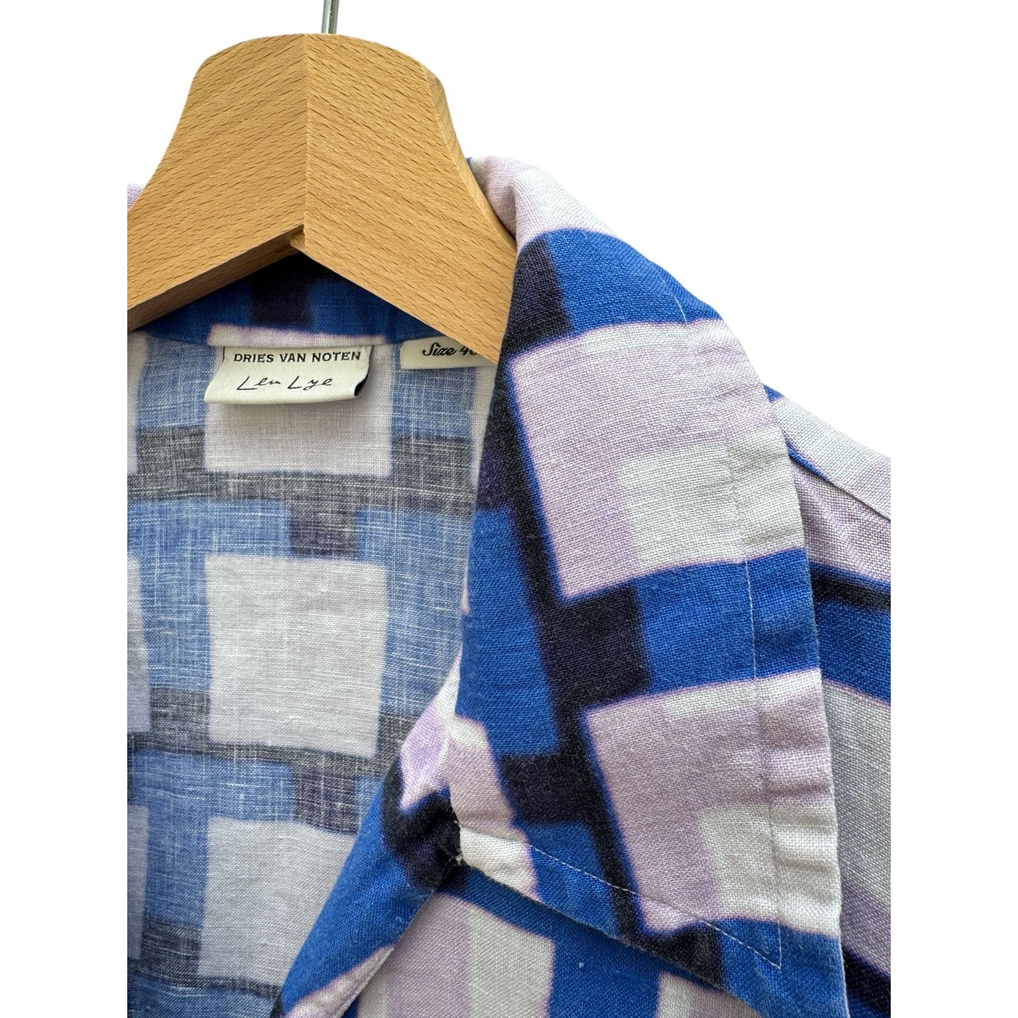 Dries Van Noten Spring Summer 2021 Linen Checkered Shirt Size US M / EU 48-50 / 2 - 4 Thumbnail
