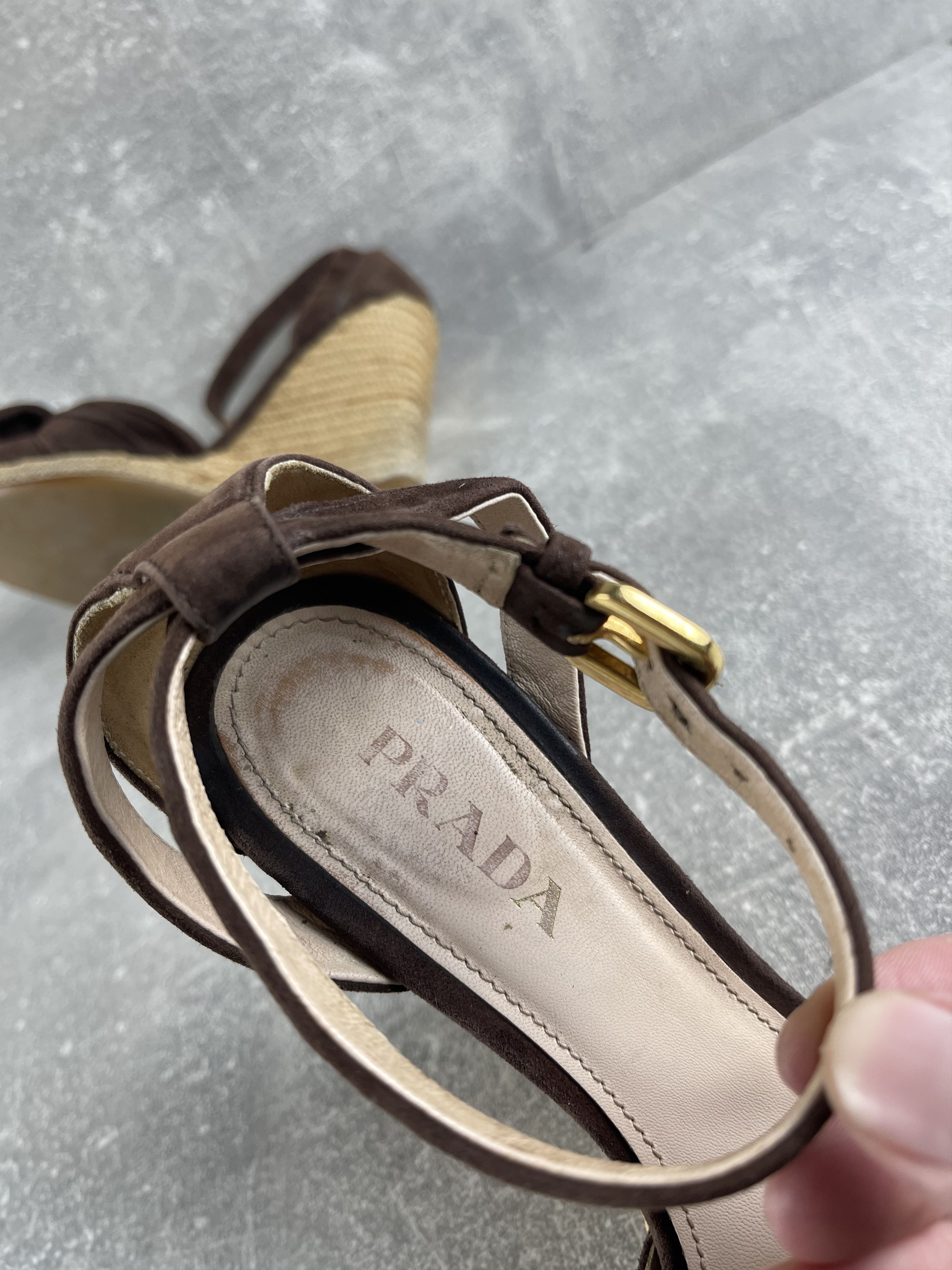 Prada Prada Linea Rosa vintage suede archive heel sandals shoe Size US 7.5 / IT 37.5 - 10 Thumbnail