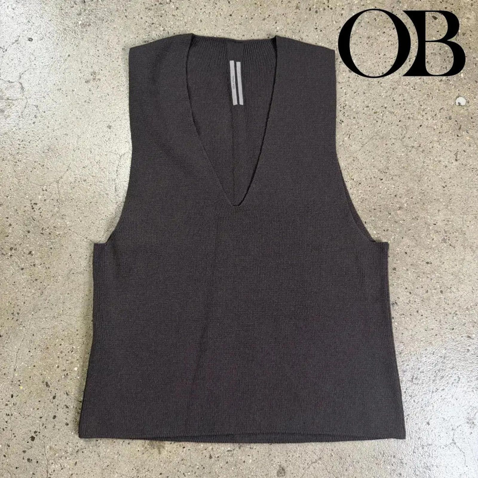 Rick Owens Rick Owens V-Tank Cashmere Vest Size US L / EU 52-54 / 3 - 1 Thumbnail