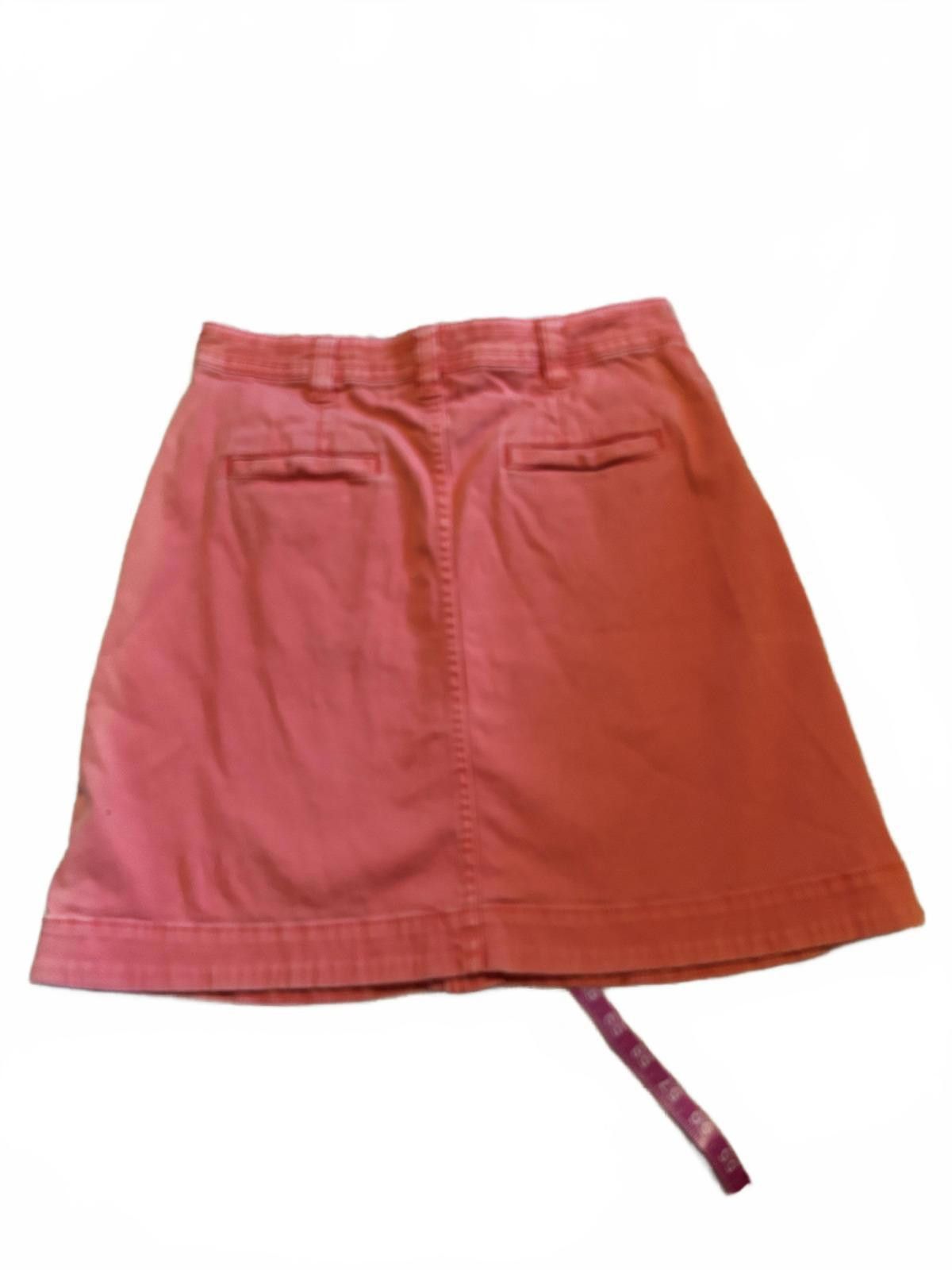 Designer Anthropologie Pilcro/ Letterpress Button Coral Chino Skirt 0 Size 32" / US 10 / IT 46 - 5 Thumbnail