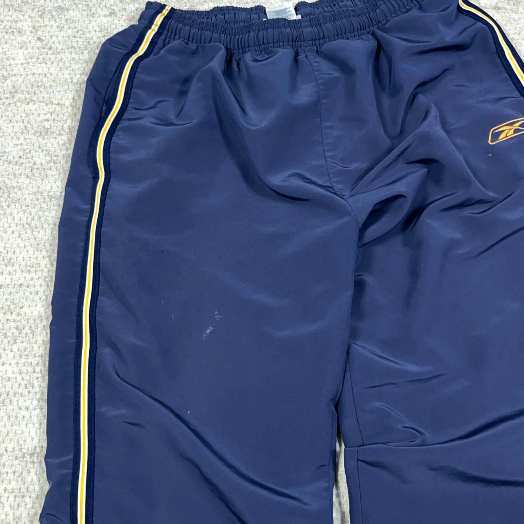 Reebok VINTAGE Reebok Pants Men S Blue Windbreakers Track Suit Joggers Y2K Lined Size 36R - 6 Thumbnail