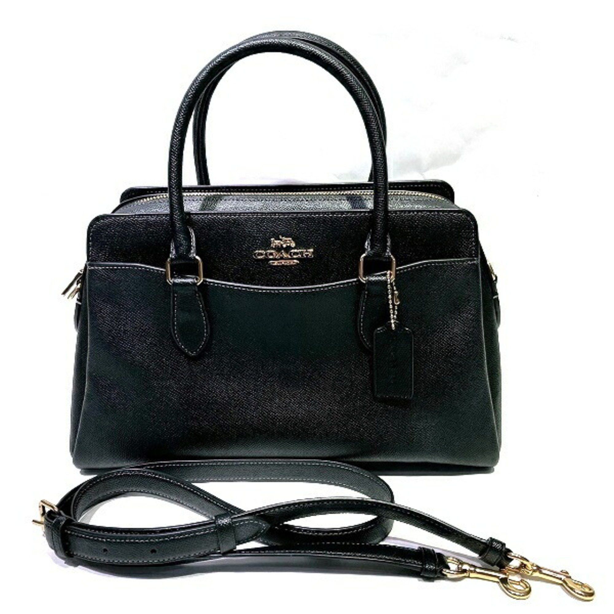 image of Coach Ch172 2Way Bag Handbag Shoulder Ladies in Black, Women's
