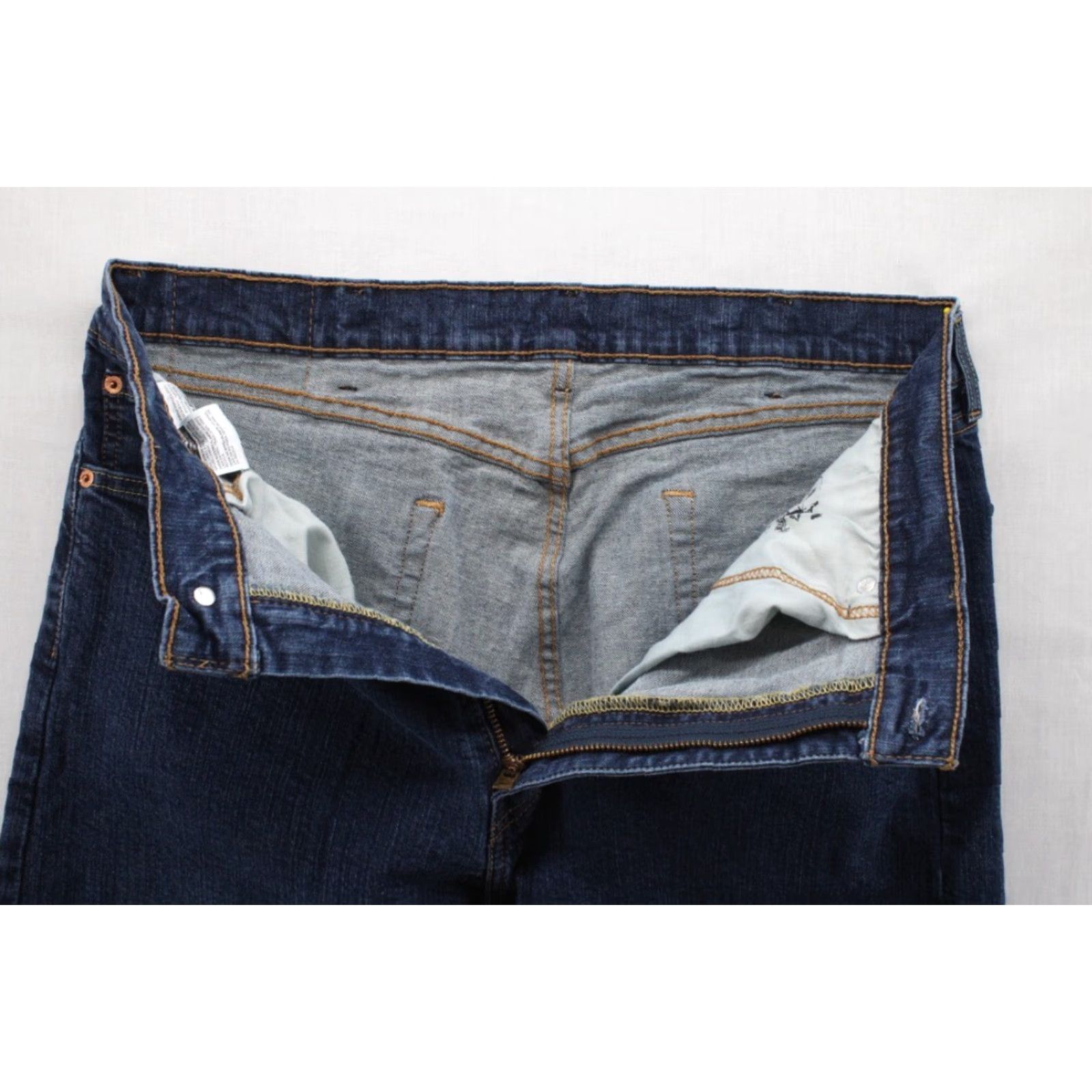 Levi's Levi's 505 Jeans Men's 38x32 Blue Denim Cotton Blend Straight Leg Regular Fit Size US 38 / EU 54 - 3 Thumbnail