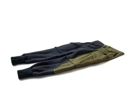 American Edition × Japanese Brand × Jean 21AW Tokyo Union Navy Blue Green Patchwork Jogger Pants Size US 32 / EU 48 - 4 Thumbnail