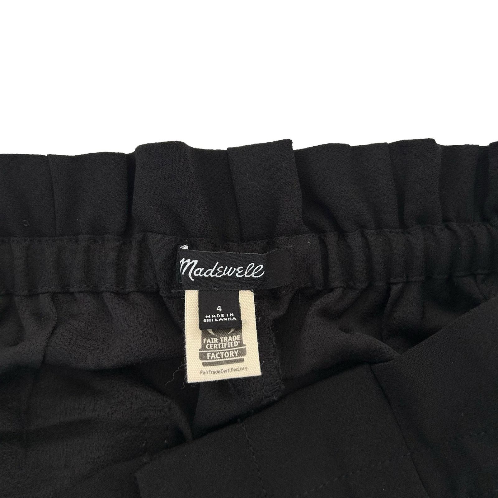 Madewell Madewell Black Drapey Drawstring Paperbag Pants Sz 4 Size 27" / US 4 / IT 40 - 2 Thumbnail