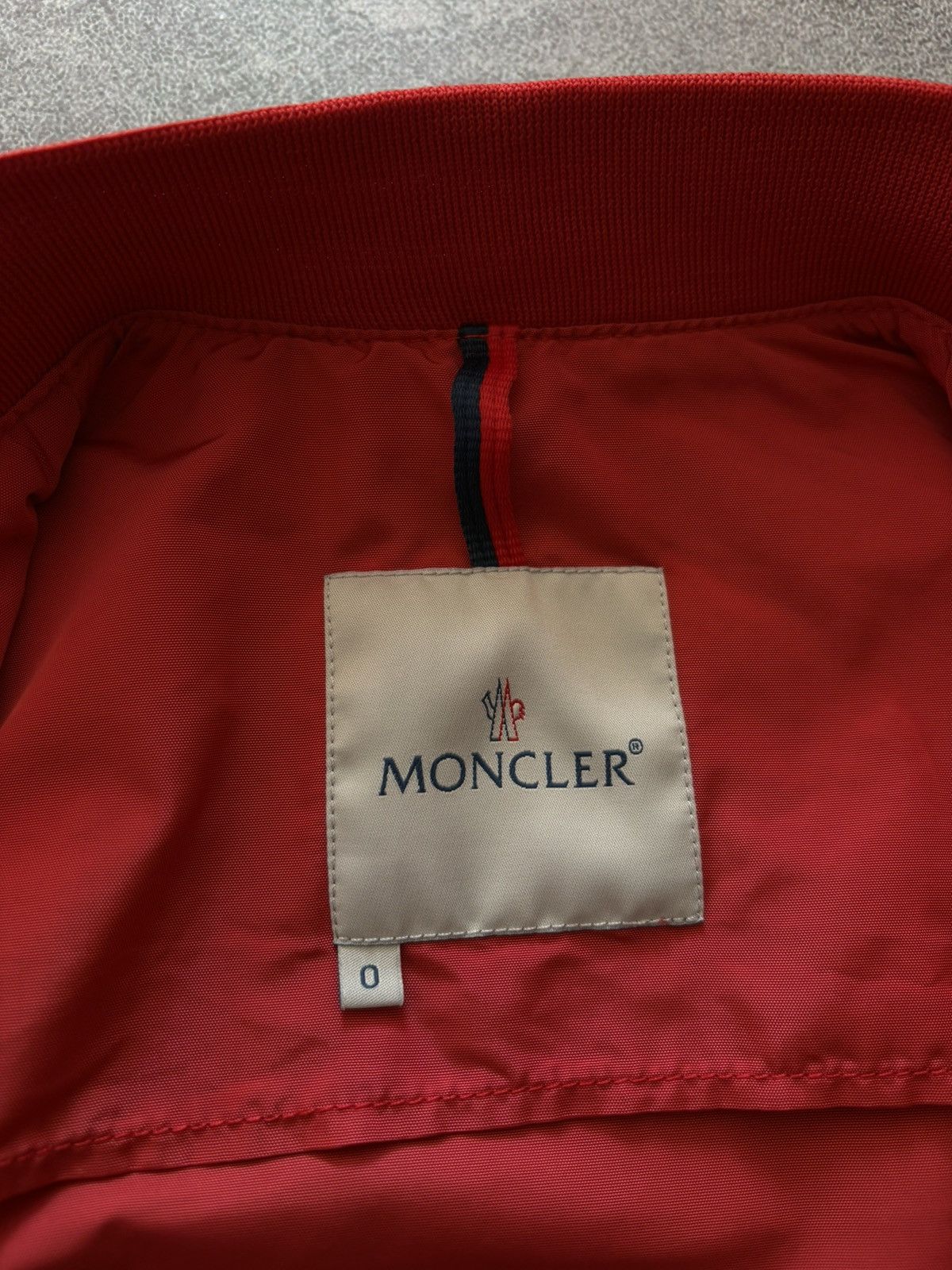 Moncler Moncler Red Nylon Varsity Bomber Jacket Snap Button Up sz 0 Size XS / US 0-2 / IT 36-38 - 15 Thumbnail