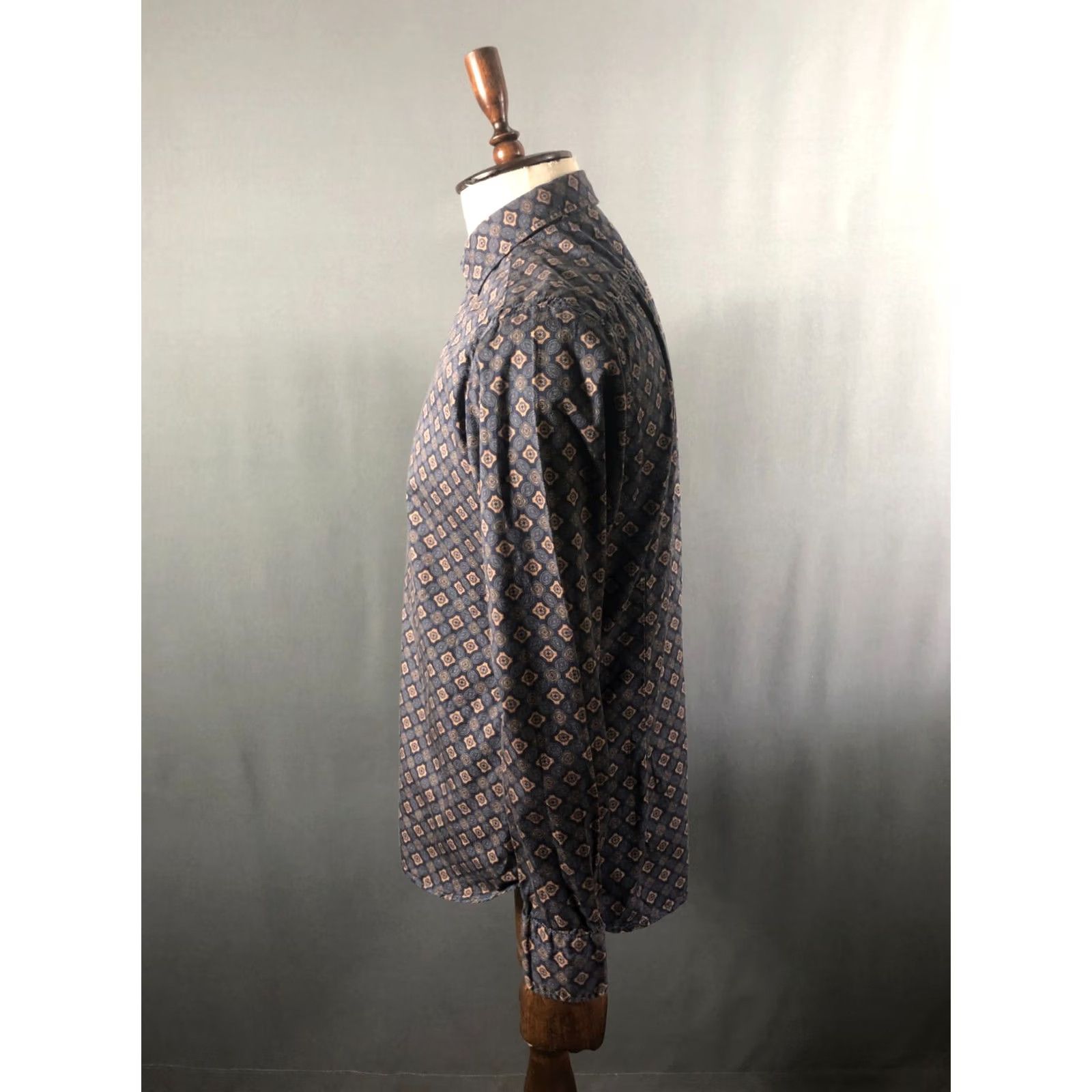 Vintage Tintoria Mattei 954 Shirt Mens 42 Blue Cotton Men Size Patterned Size US XL / EU 56 / 4 - 2 Thumbnail