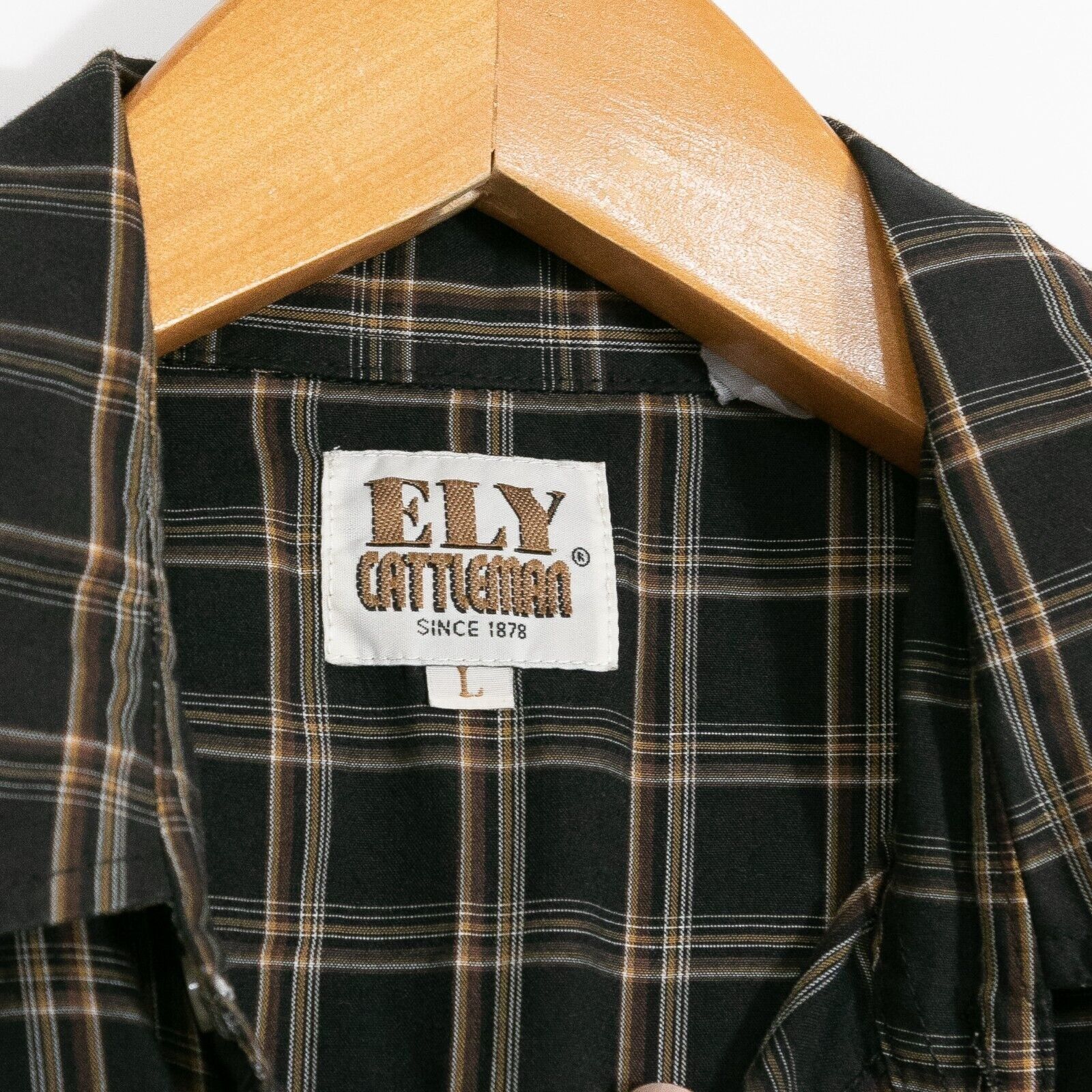 Vintage Vintage Ely Cattleman Pearl Snap Button Shirt Large - Black Size US L / EU 52-54 / 3 - 4 Thumbnail
