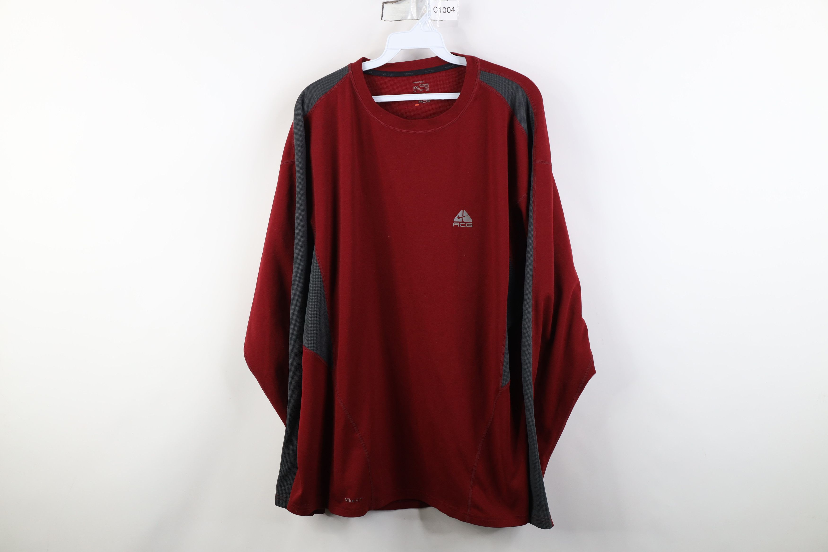 Nike Vintage Nike ACG Mini Swoosh Knit Long Sleeve T-Shirt Red Size US XXL / EU 58 / 5 - 1 Thumbnail