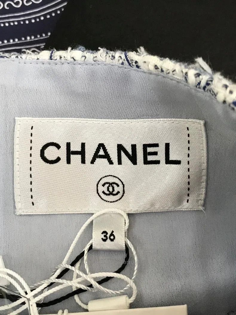 Chanel Chanel Cruise Blue Woven Skirt. Size US 36 / EU 52 - 5 Thumbnail