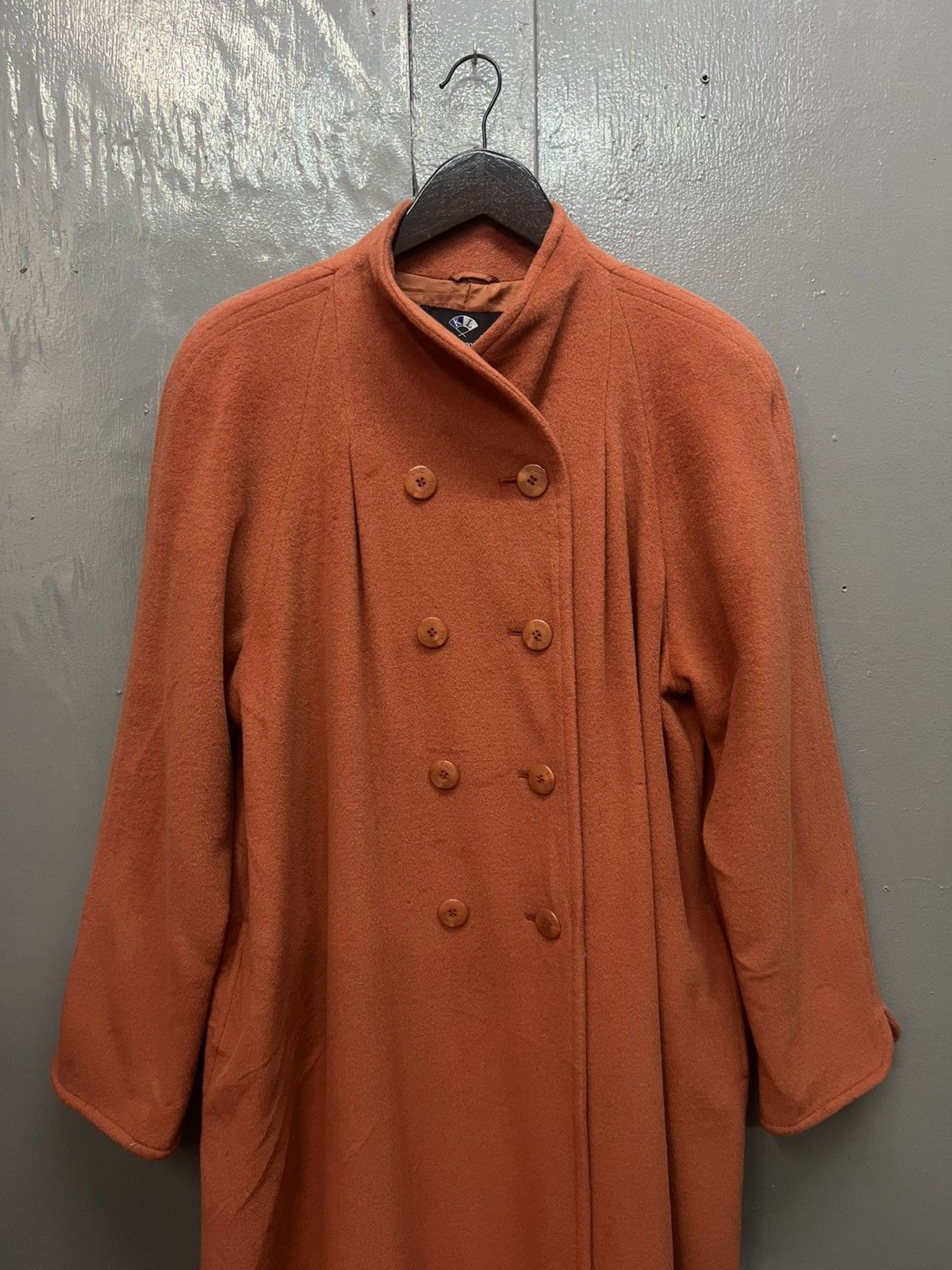 Karl Lagerfeld KARL LAGERFELD ORANGE WOOL LONG COAT Size XL / US 12-14 / IT 48-50 - 2 Thumbnail