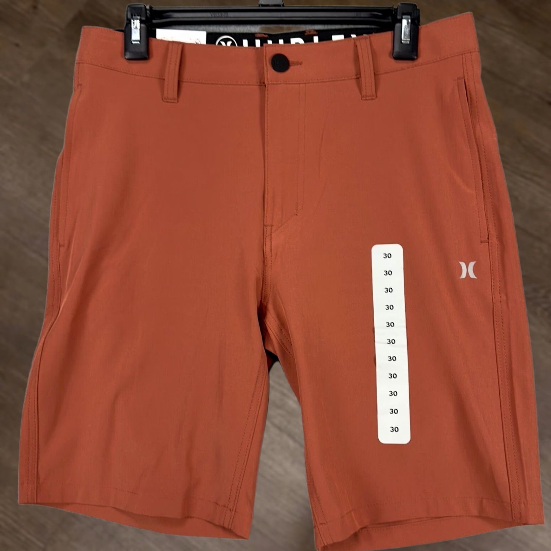 Hurley Hurley Mens All Day Hybrid Shorts 30 Orange Chino Stretch Flat Front Pocket NEW Size US 30 / EU 46 - 1 Thumbnail