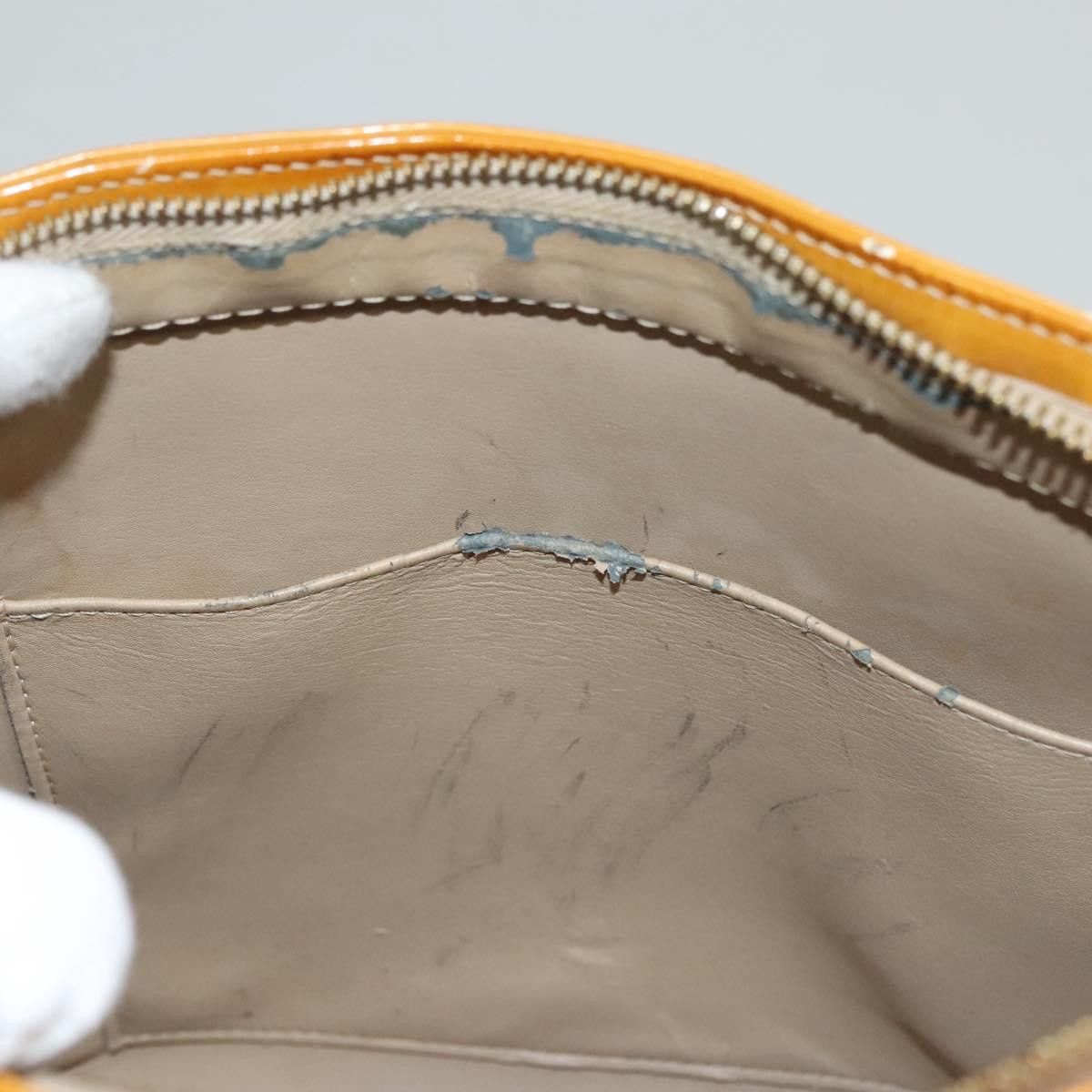 Louis Vuitton LOUIS VUITTON Monogram Vernis Houston Hand Bag Jaune M91121 Size ONE SIZE - 10 Thumbnail