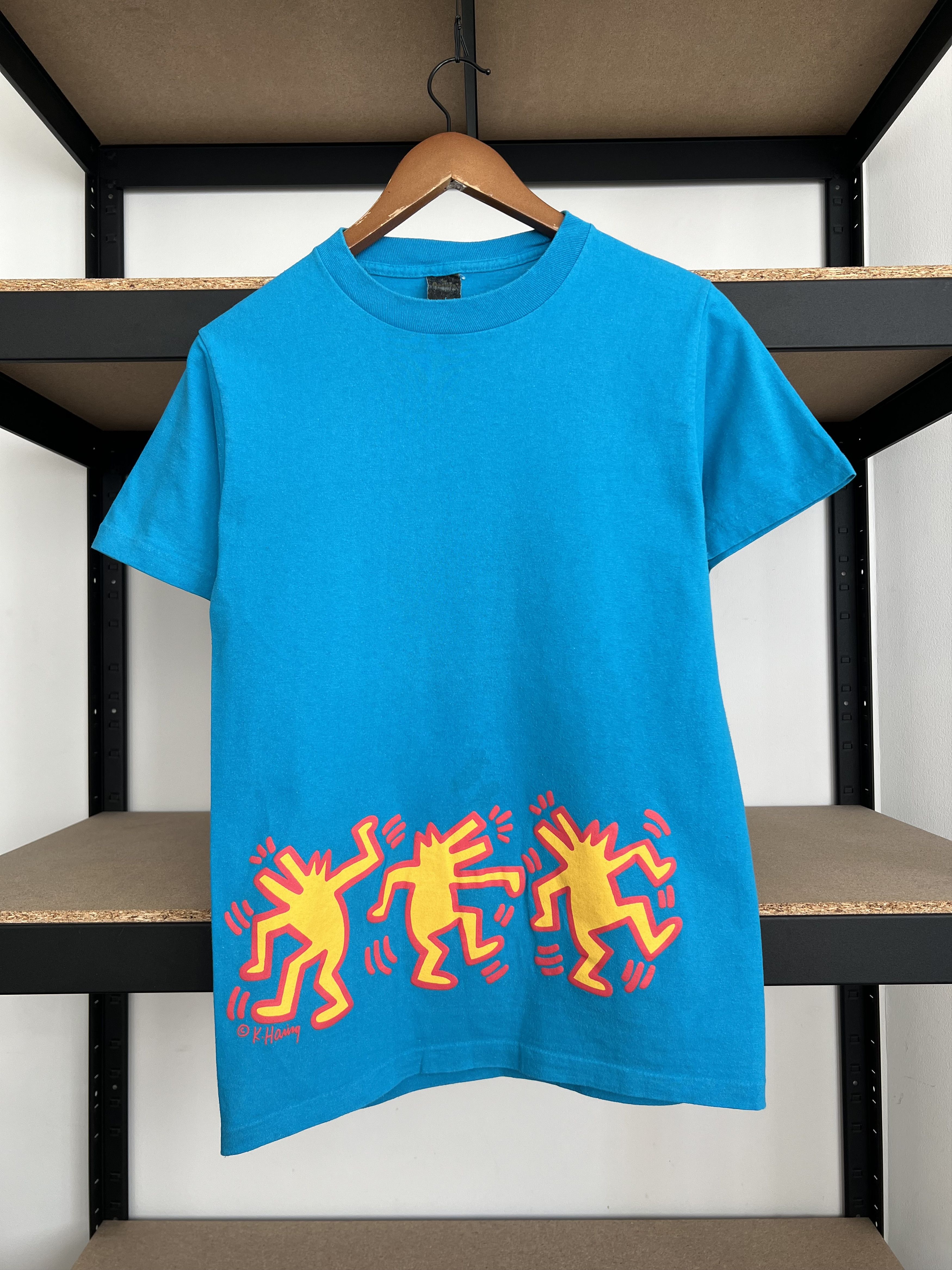 Arts & Science Vintage 80s Keith Haring Dancing Dog Pop Shop Art T-shirt Size US S / EU 44-46 / 1 - 1 Thumbnail