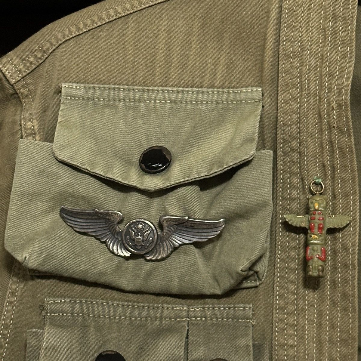 Kapital Kountry Remake Kimono yukata Military Fishing Cargo Jacket Size US M / EU 48-50 / 2 - 11 Thumbnail