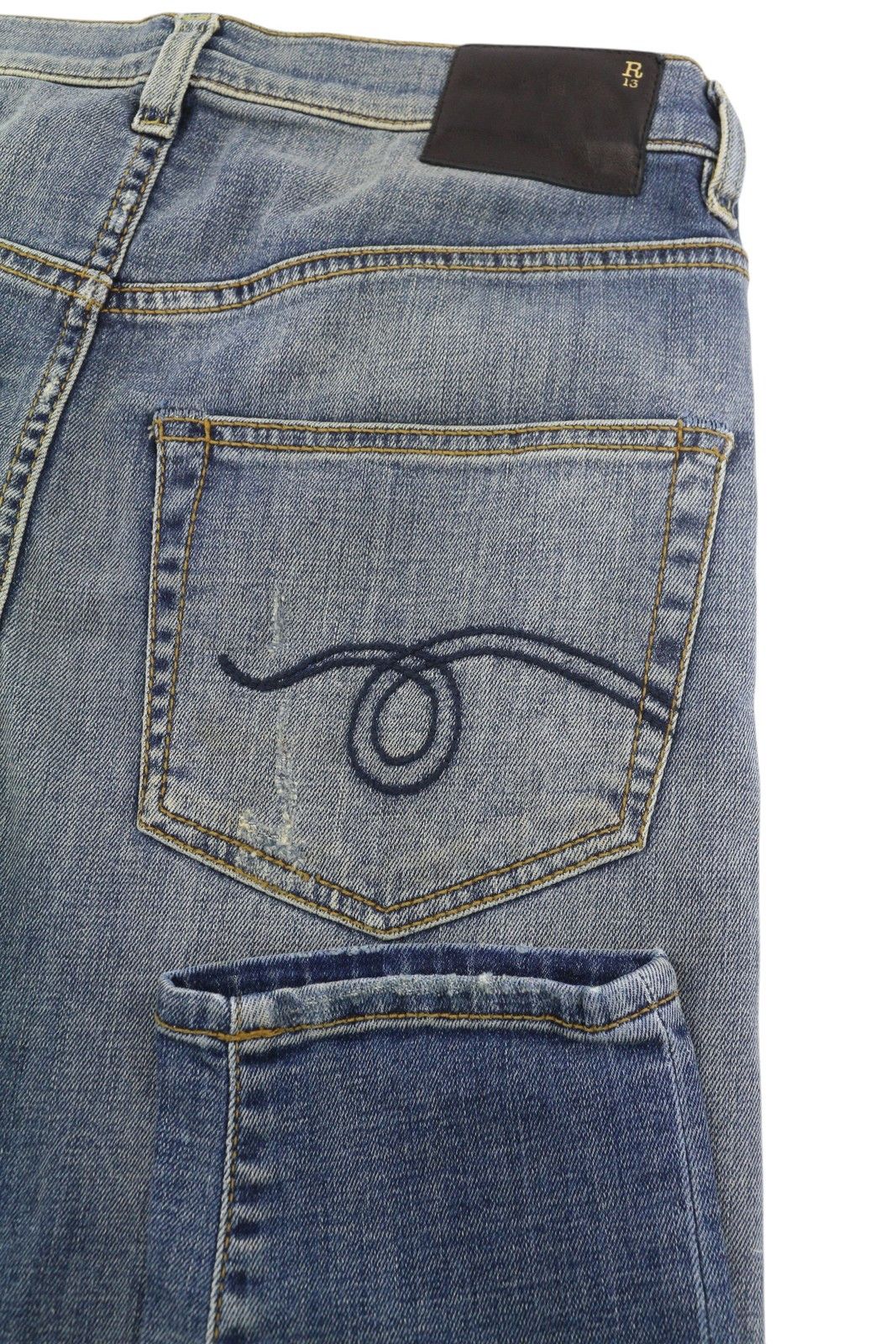 R13 THE DROP 25 Crosby Faded Dirty Look Cropped Crotch 86484 Size 25" / US 0 / IT 36 - 6 Thumbnail