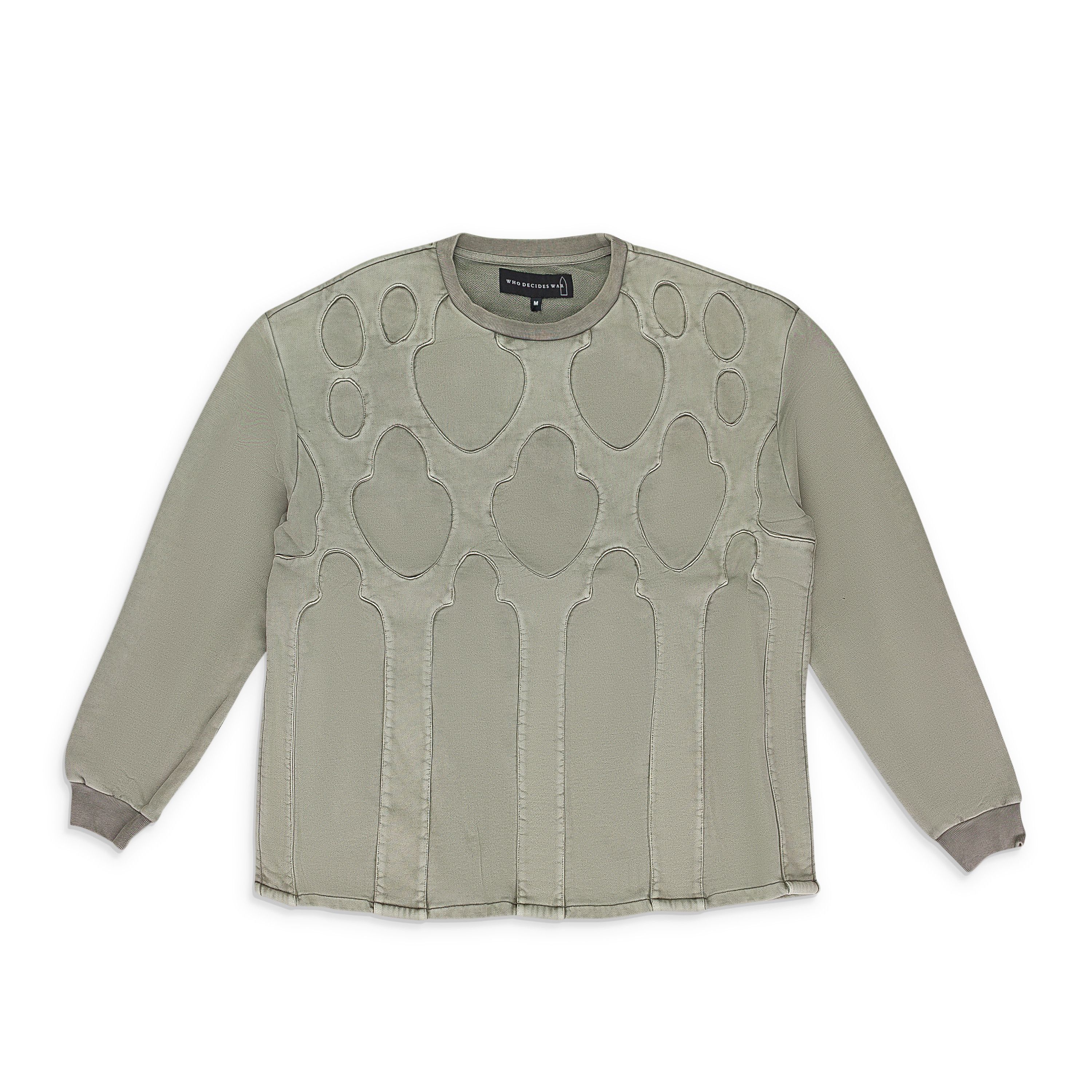 Who Decides War GRAY CHAPEL LONG SLEEVE T-SHIRT SIZE XS