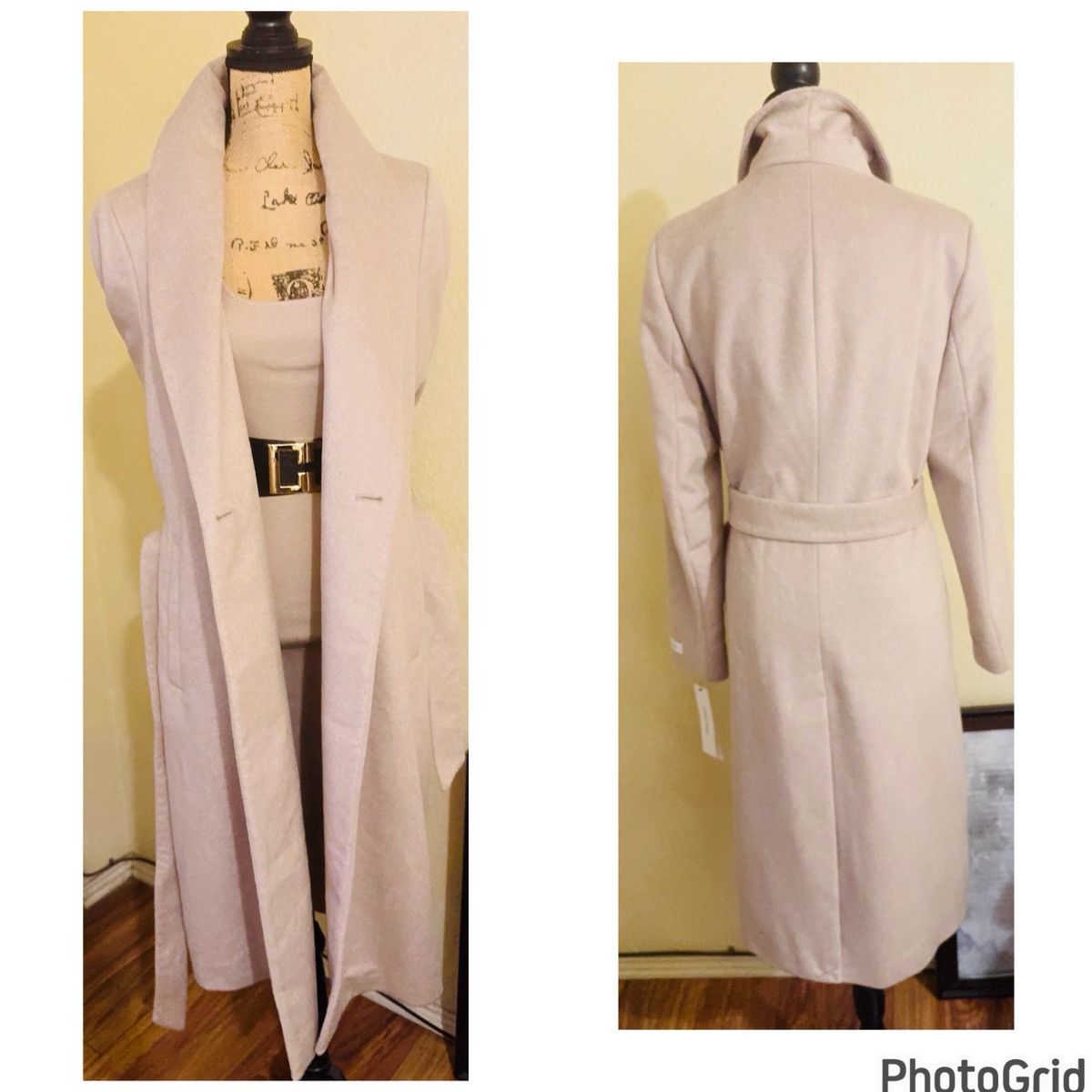 Calvin Klein Calvin Klein Belted Wool Coat Size M / US 6-8 / IT 42-44 - 5 Thumbnail