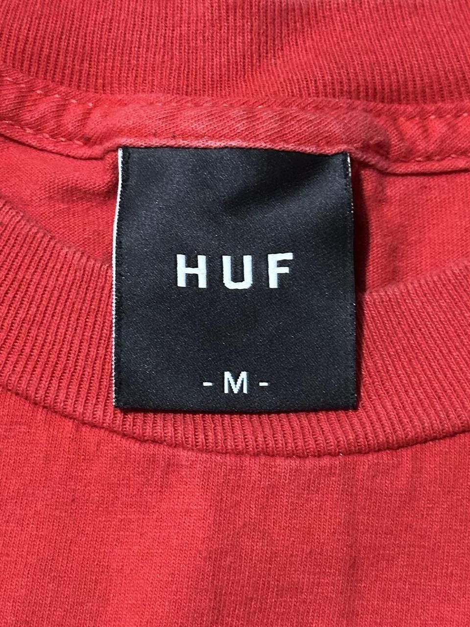 Huf Huf Red Large Script Logo Shirt Size US M / EU 48-50 / 2 - 3 Thumbnail