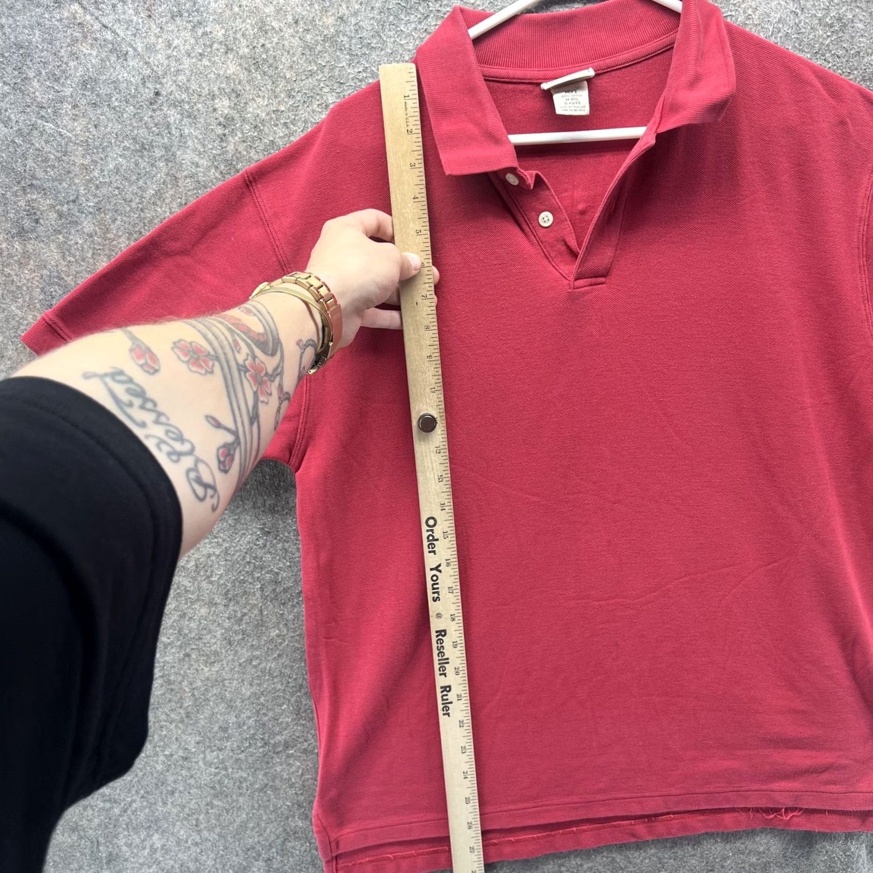 Vintage L.L. Bean Polo Shirt Mens M Red 100% Cotton Knit Casual Solid Short Sleeve Polo Mens Red Size US M / EU 48-50 / 2 - 4 Thumbnail