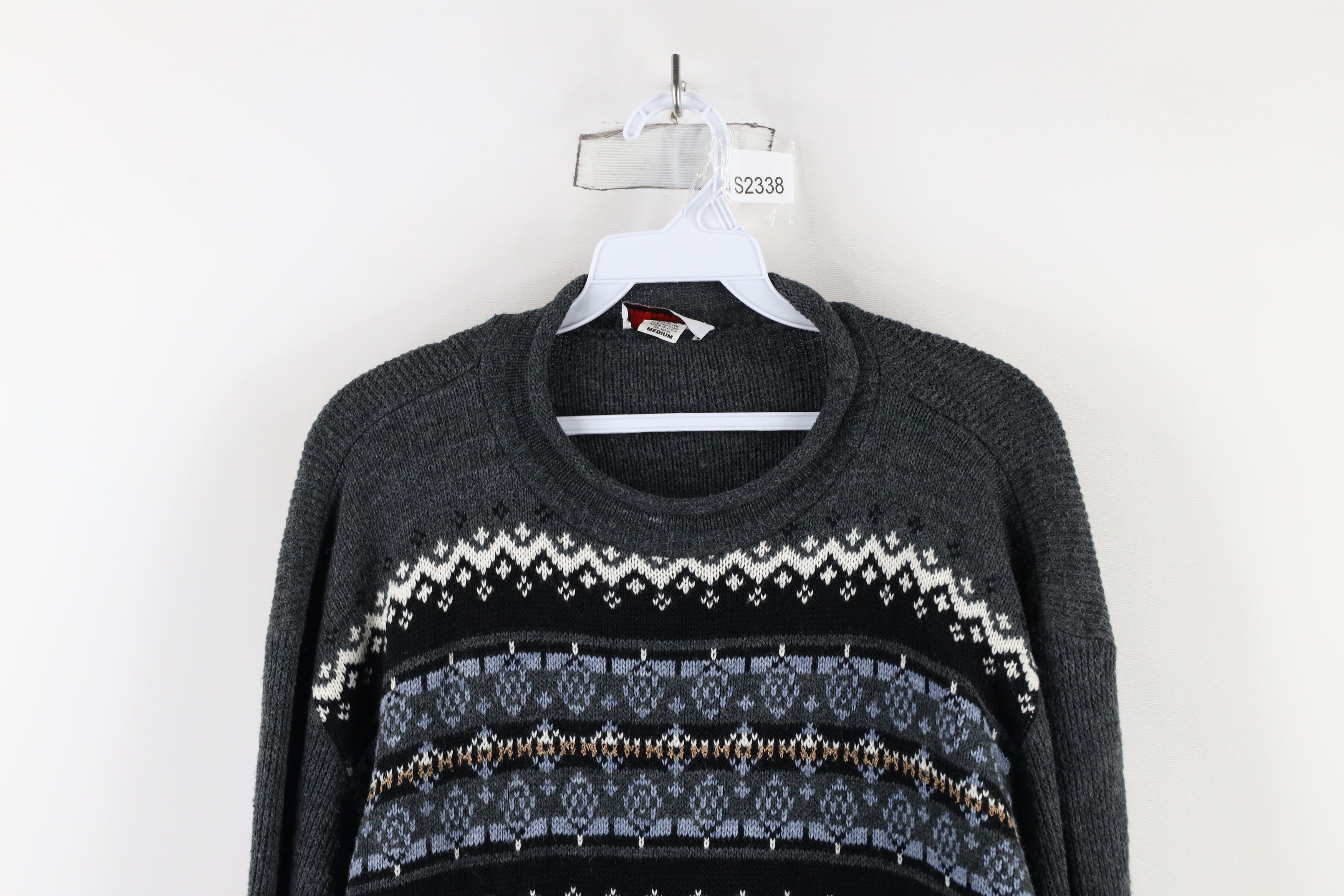 Vintage Vintage 90s Streetwear Teddy Bear Marled Knit Sweater USA Size M / US 6-8 / IT 42-44 - 2 Thumbnail