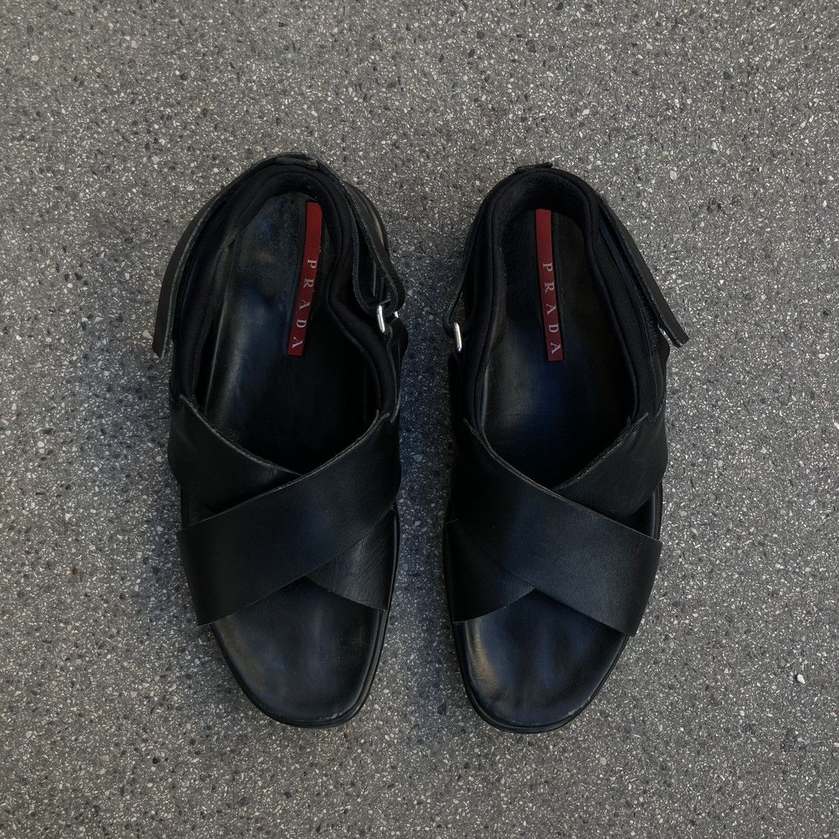 Prada Prada 2000S Black Sandals Size US 10 / EU 43 - 1 Thumbnail
