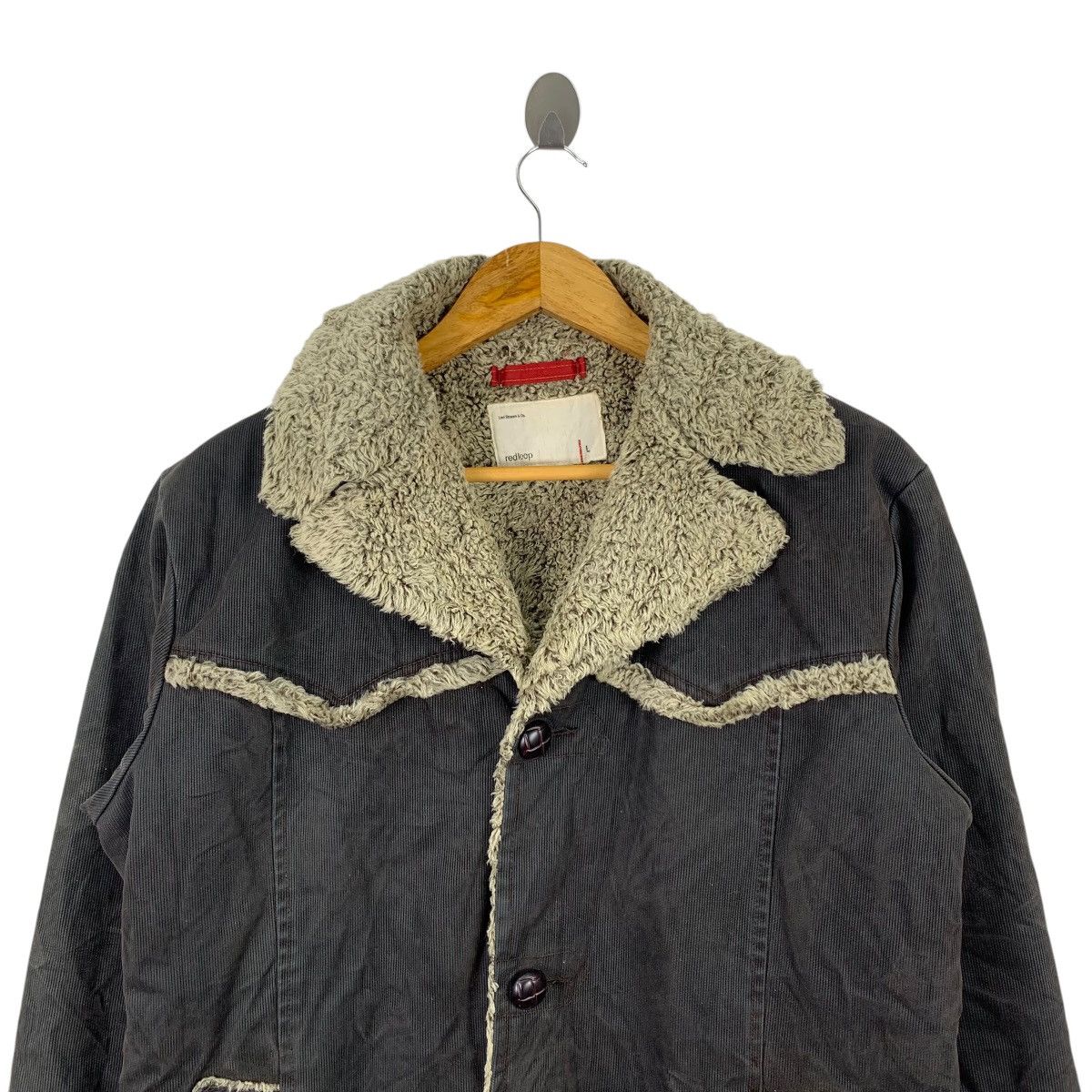 Vintage Vintage LEVIS STRAUSS REDLOOP Deep Pile Sherpa Inside Coat Size US L / EU 52-54 / 3 - 3 Thumbnail