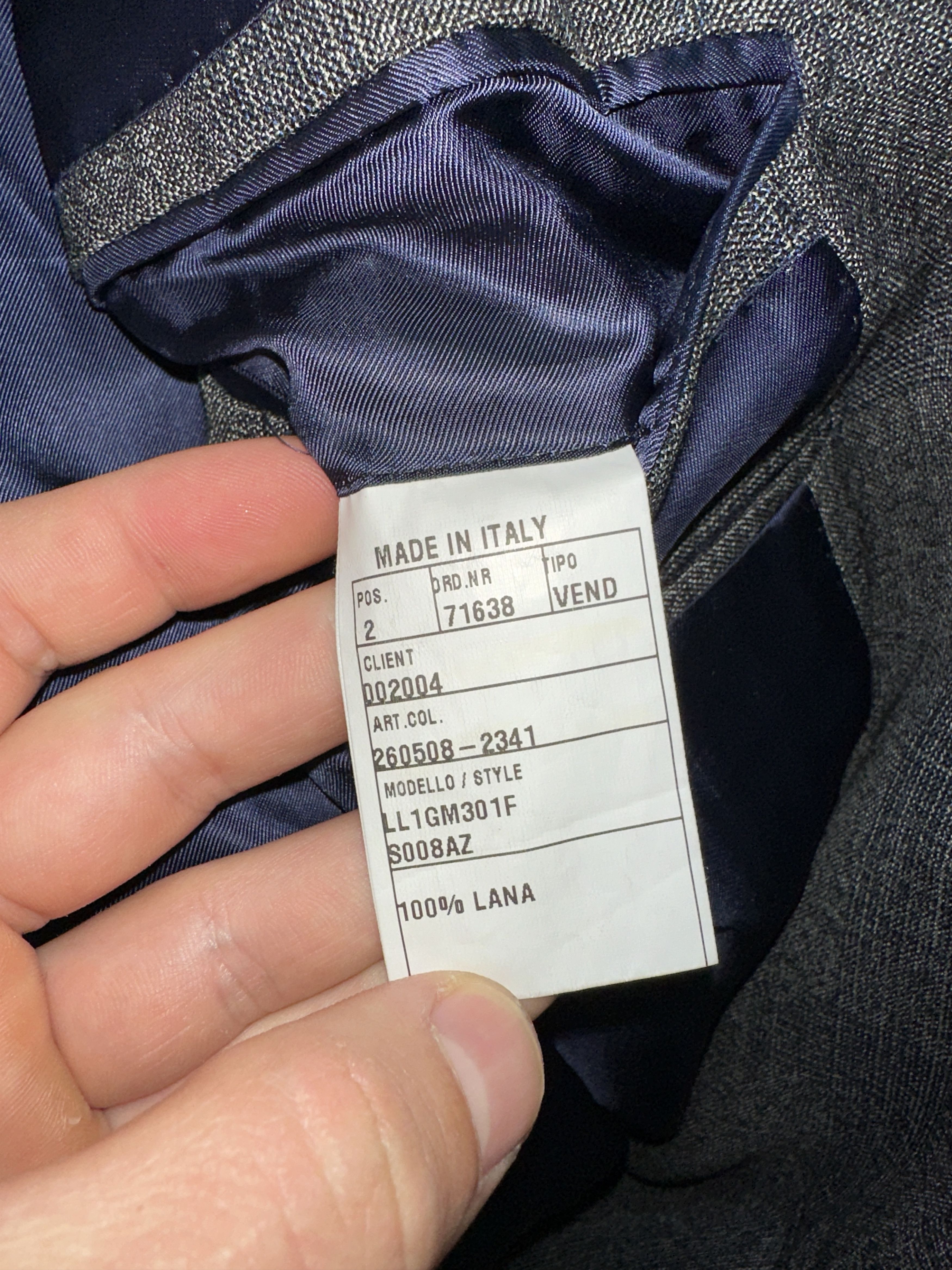 Caruso Caruso 54R 44L Gray Check Blazer Sport Coat Italy 3 Button Size 54R - 15 Thumbnail