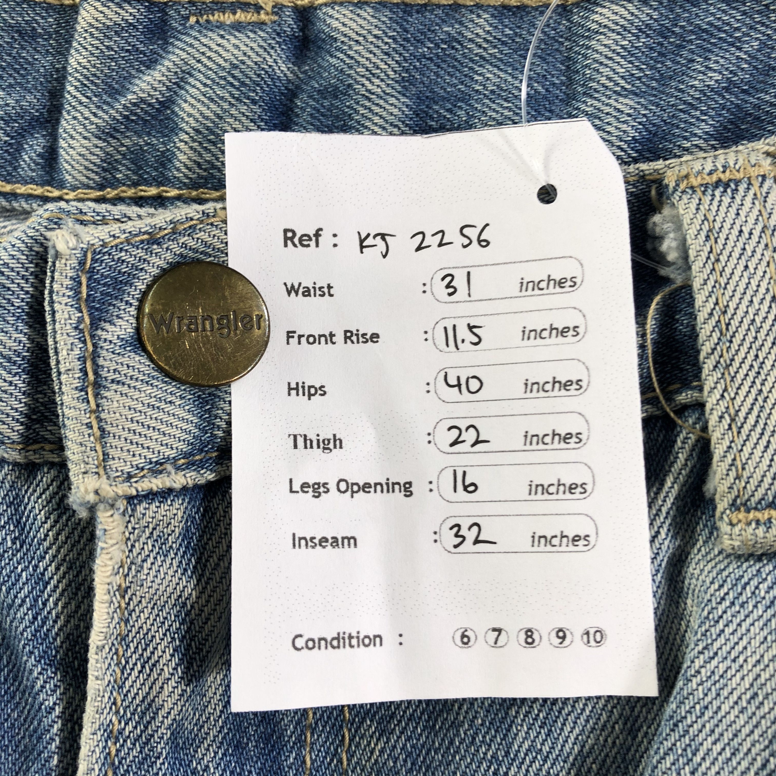 Vintage Vintage Wrangler Jeans Distressed Denim KJ2256 Size US 30 / EU 46 - 11 Thumbnail