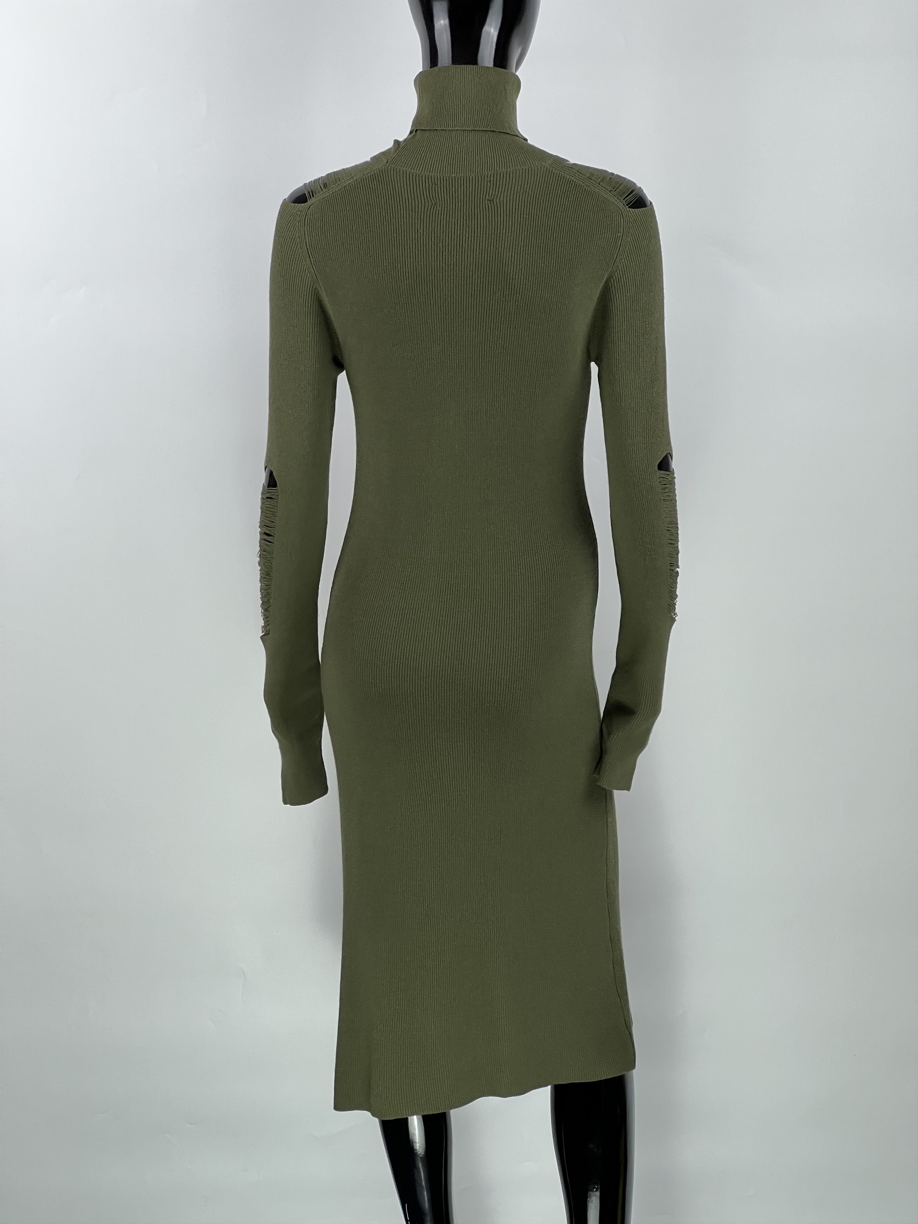 Diesel Diesel Ribbed Long Sleeve Turtleneck Midi Dress Size L Size L / US 10 / IT 46 - 3 Thumbnail